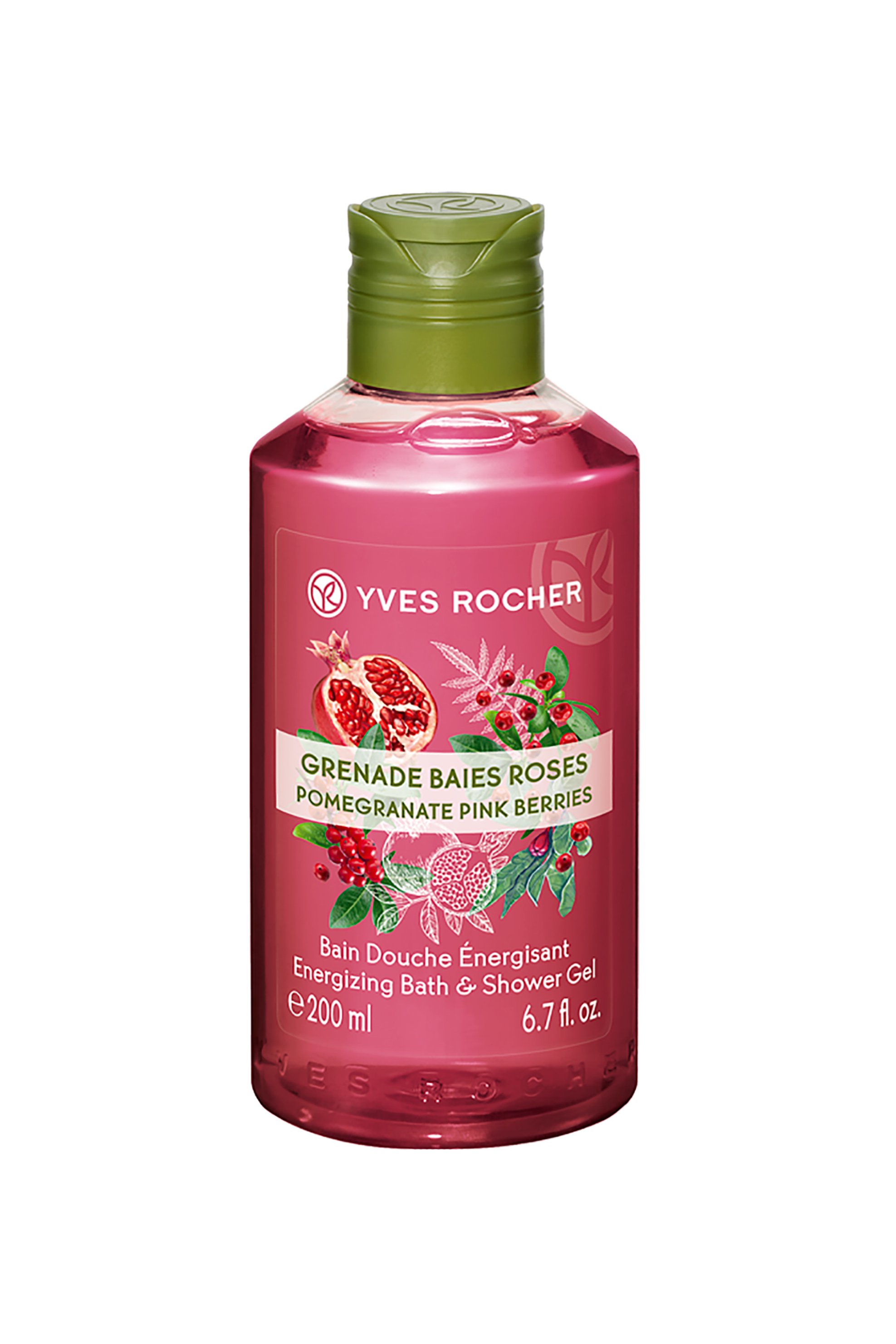 YVES ROCHER Yves Rocher Energizing Bath and Shower Gel Pomegranate Pink Berries - 07289