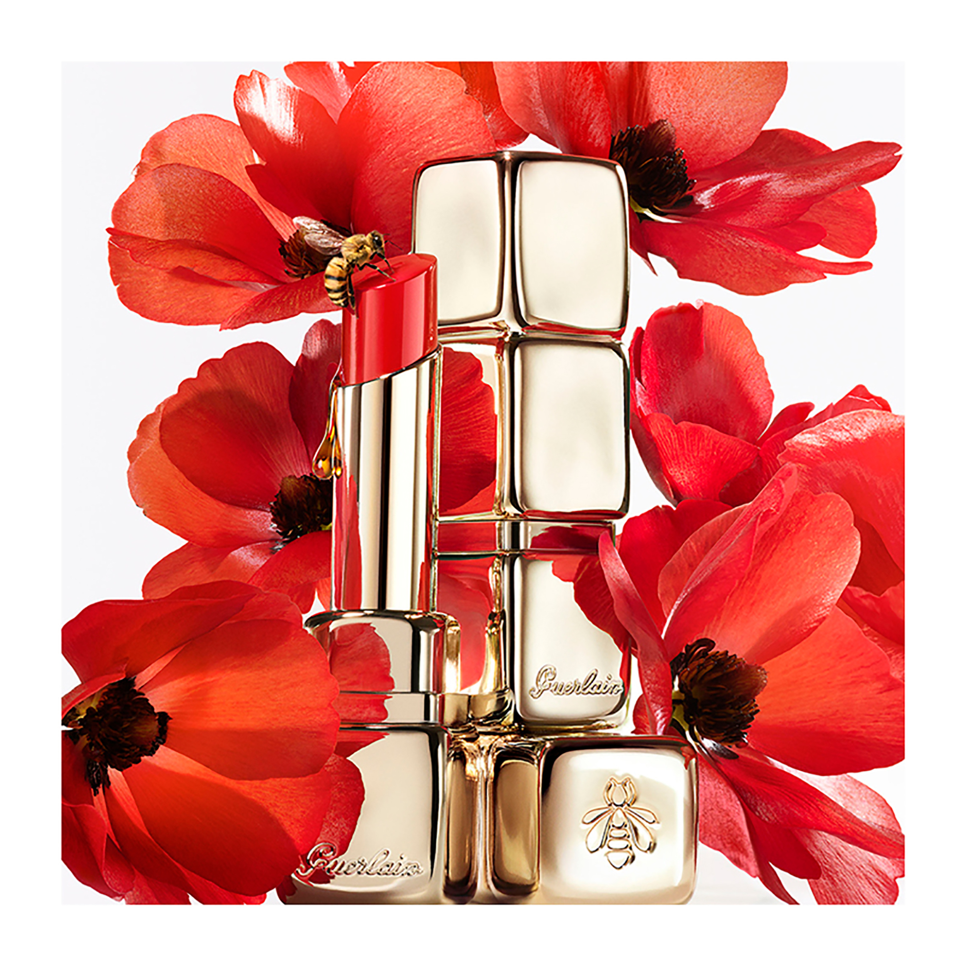 Guerlain Kisskiss Bee Glow 98% Natural-Origin Honey Tint Balm 3,2 gr - G043573 775 Poppy Glow φωτογραφία