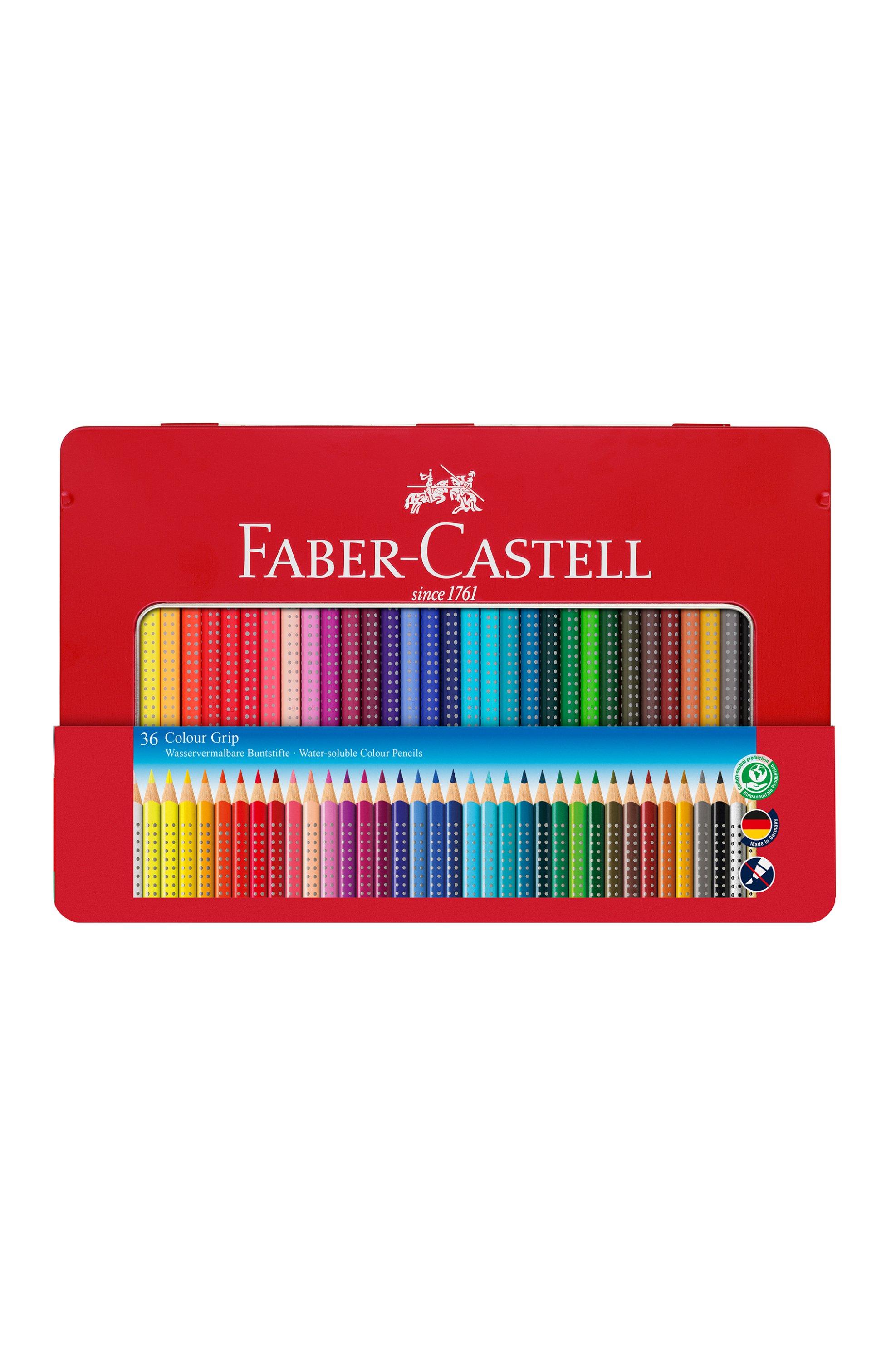 FABER-CASTELL Faber-Castell Μεταλλική κασετίνα Grip σετ των 36 - 077112435/