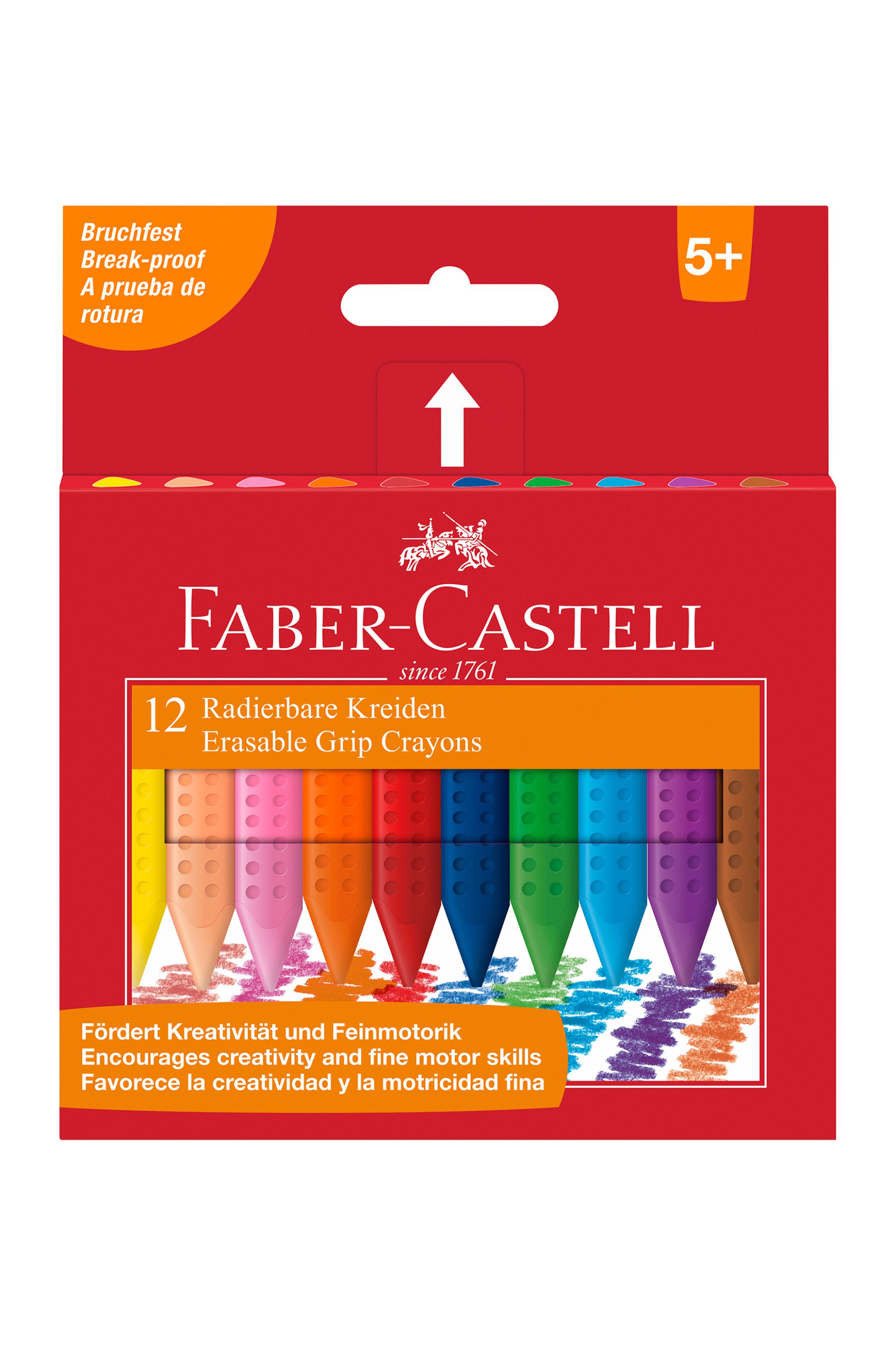 Faber-Castell Κραγιόν Grip Εrasable σετ των 12 - 077122520/