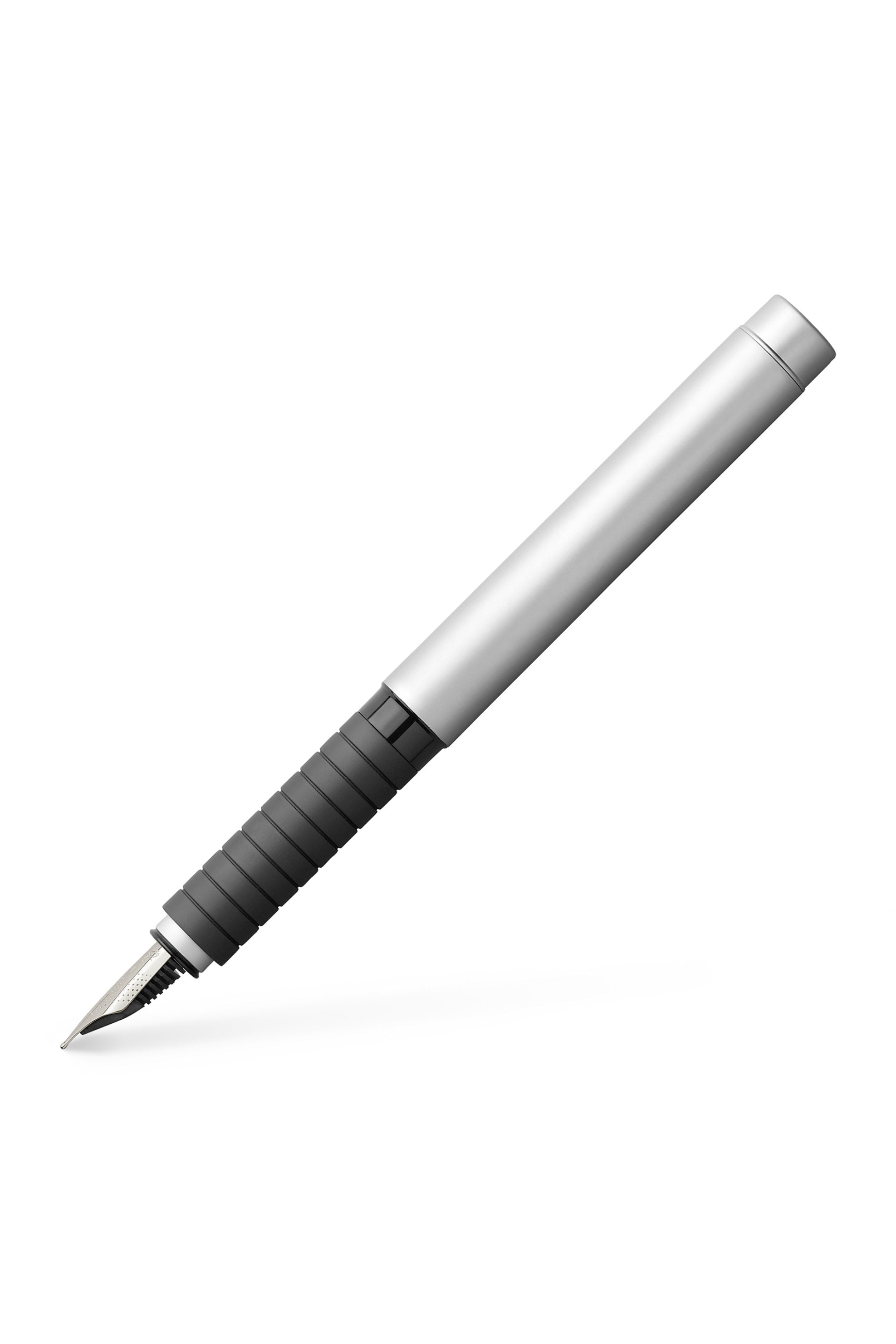 FABER-CASTELL Faber-Castell Πένα Γραφής Basic Satin Chrome M Ανθρακί - 077148520