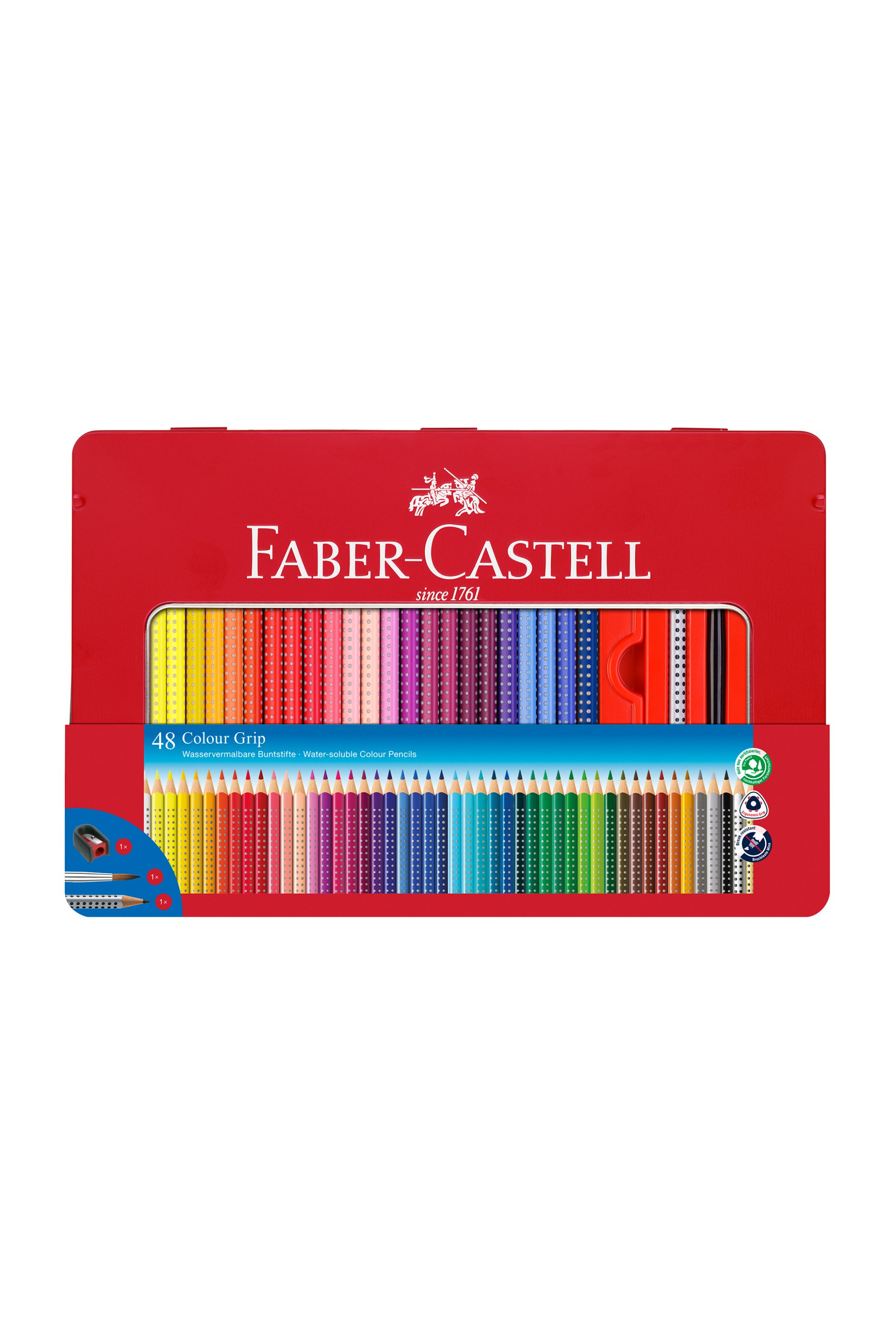 FABER-CASTELL Faber-Castell Μεταλλική κασετίνα Grip σετ των 48 - 077112448