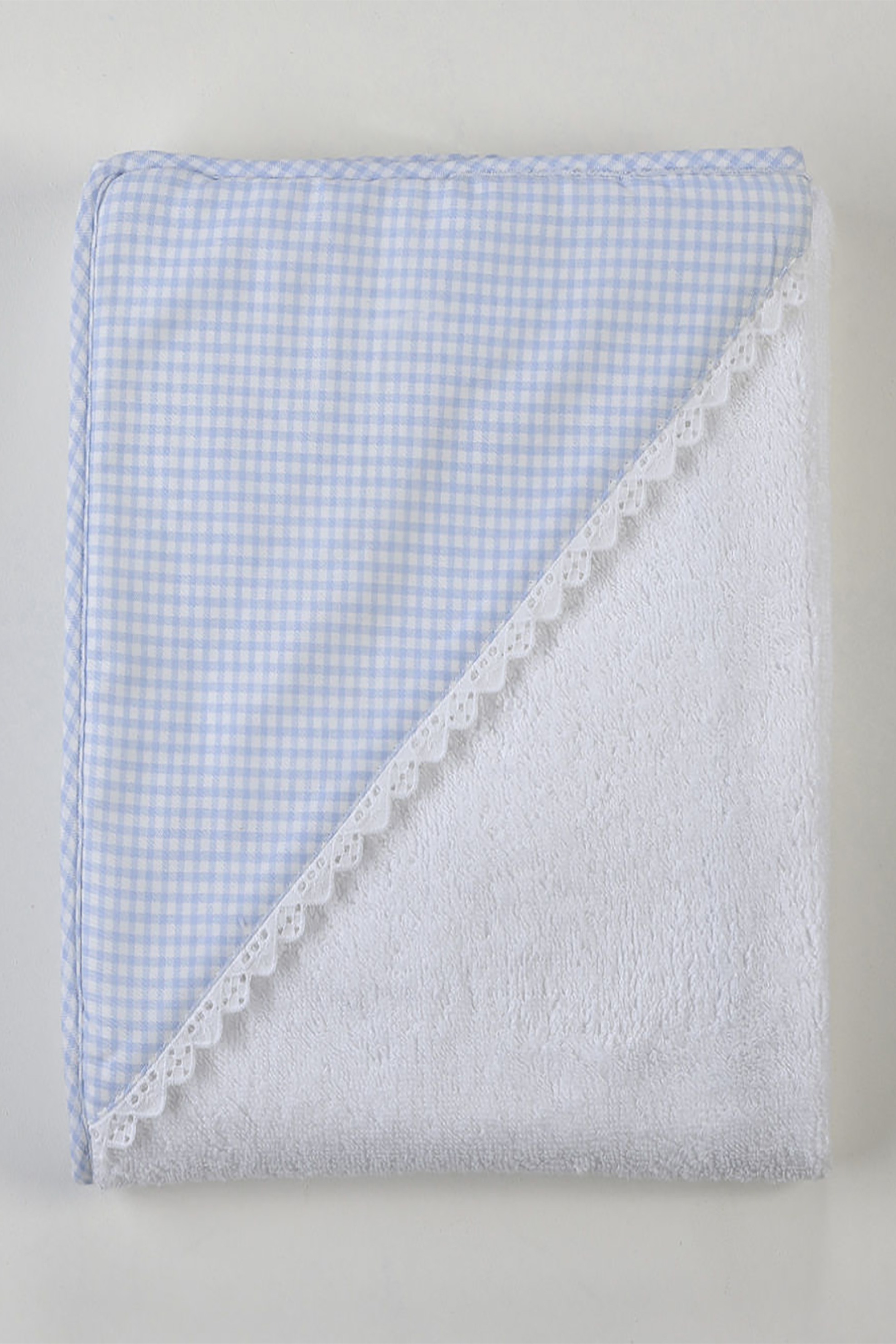 DOWN TOWN HOME DOWN TOWN Home Βρεφική κάπα White/Ciel (75x75)   - 25-0107