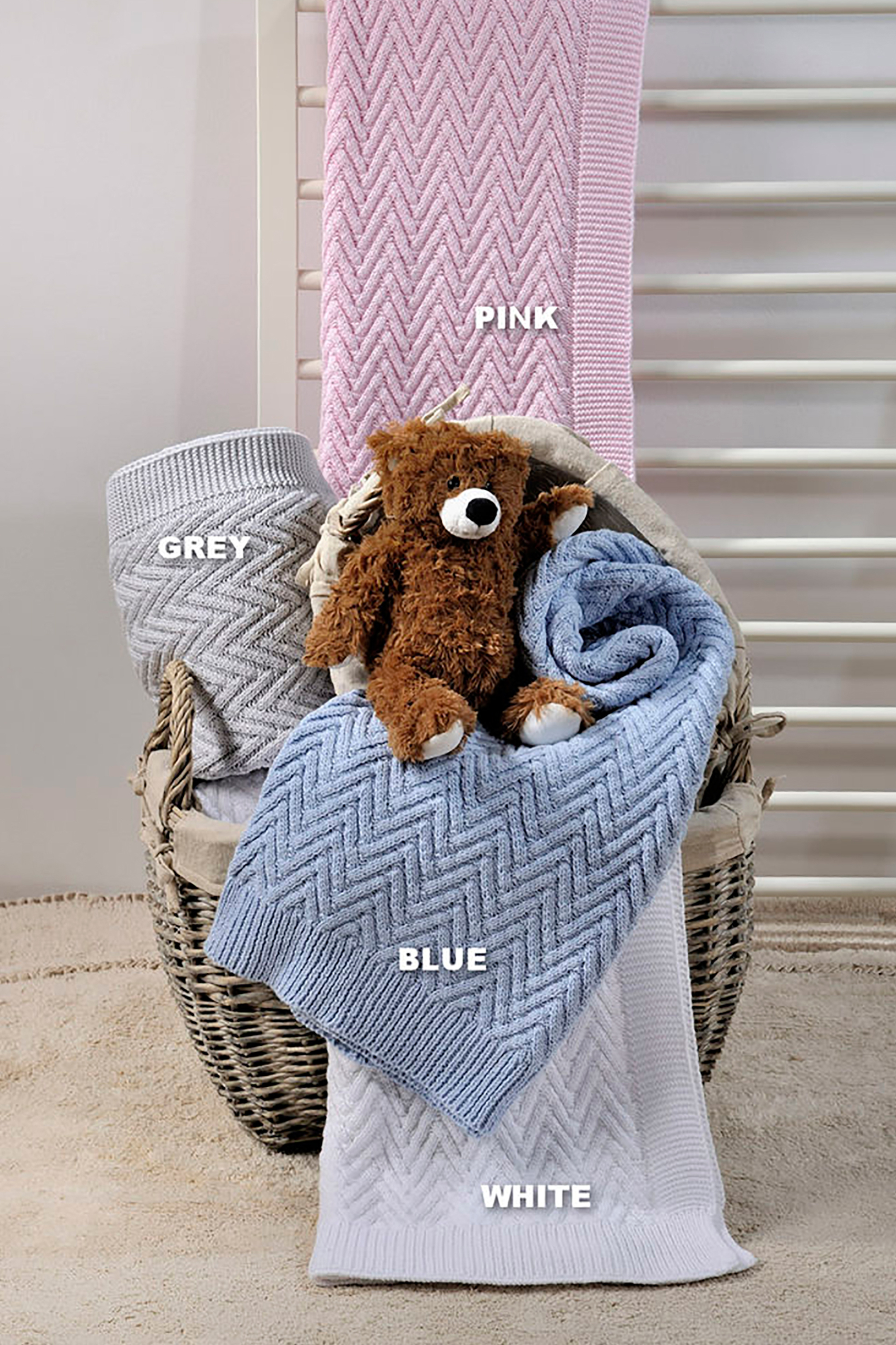 DOWN TOWN Home βρεφική κουβέρτα κούνιας με ανάγλυφο σχέδιο "Tendre" 100 x 150 cm - 15-0118