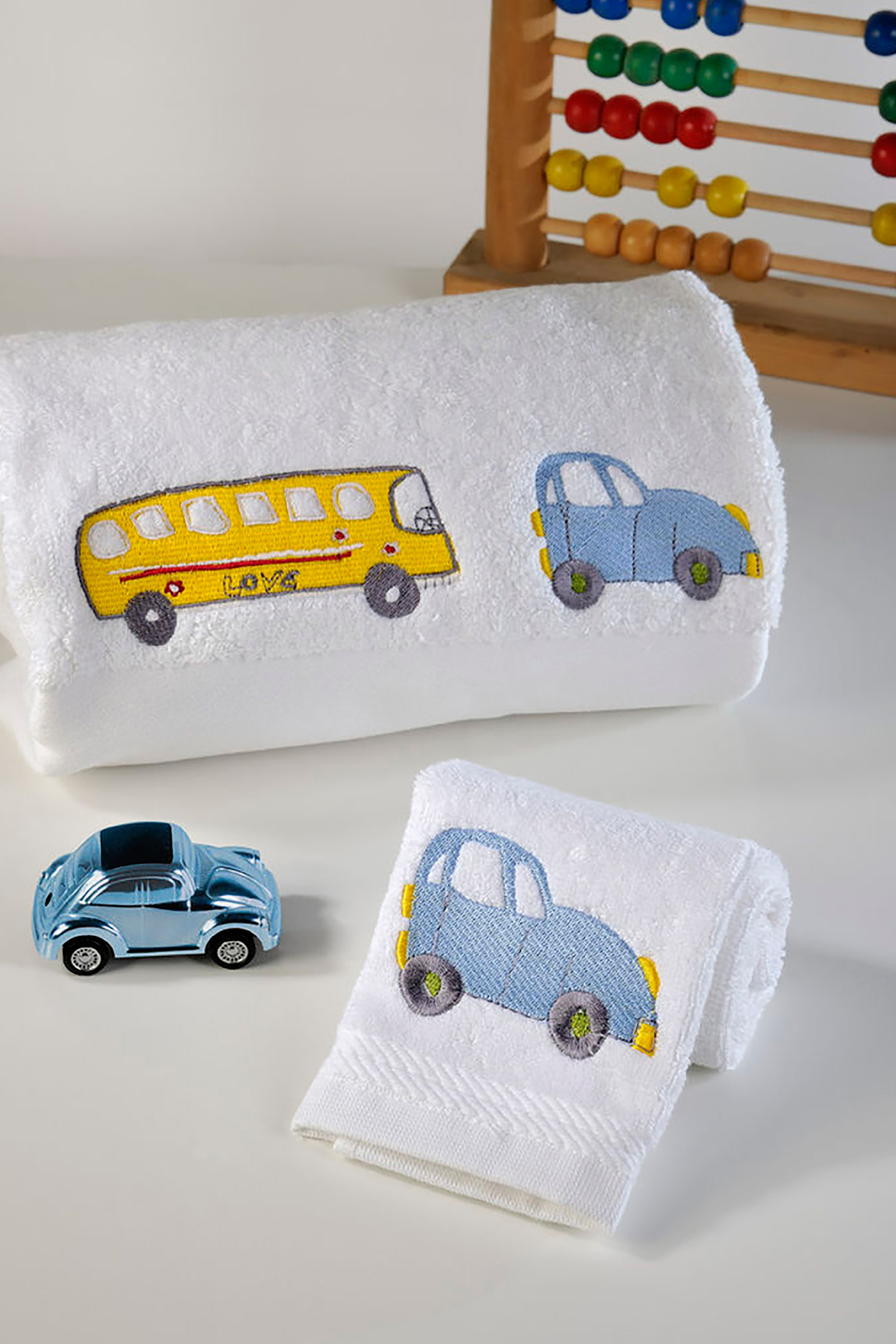 DOWN TOWN HOME DOWN TOWN Home παιδική πετσέτα προσώπου με σχέδιο λεωφορείο "515" 50 x 90 cm - 61-0590