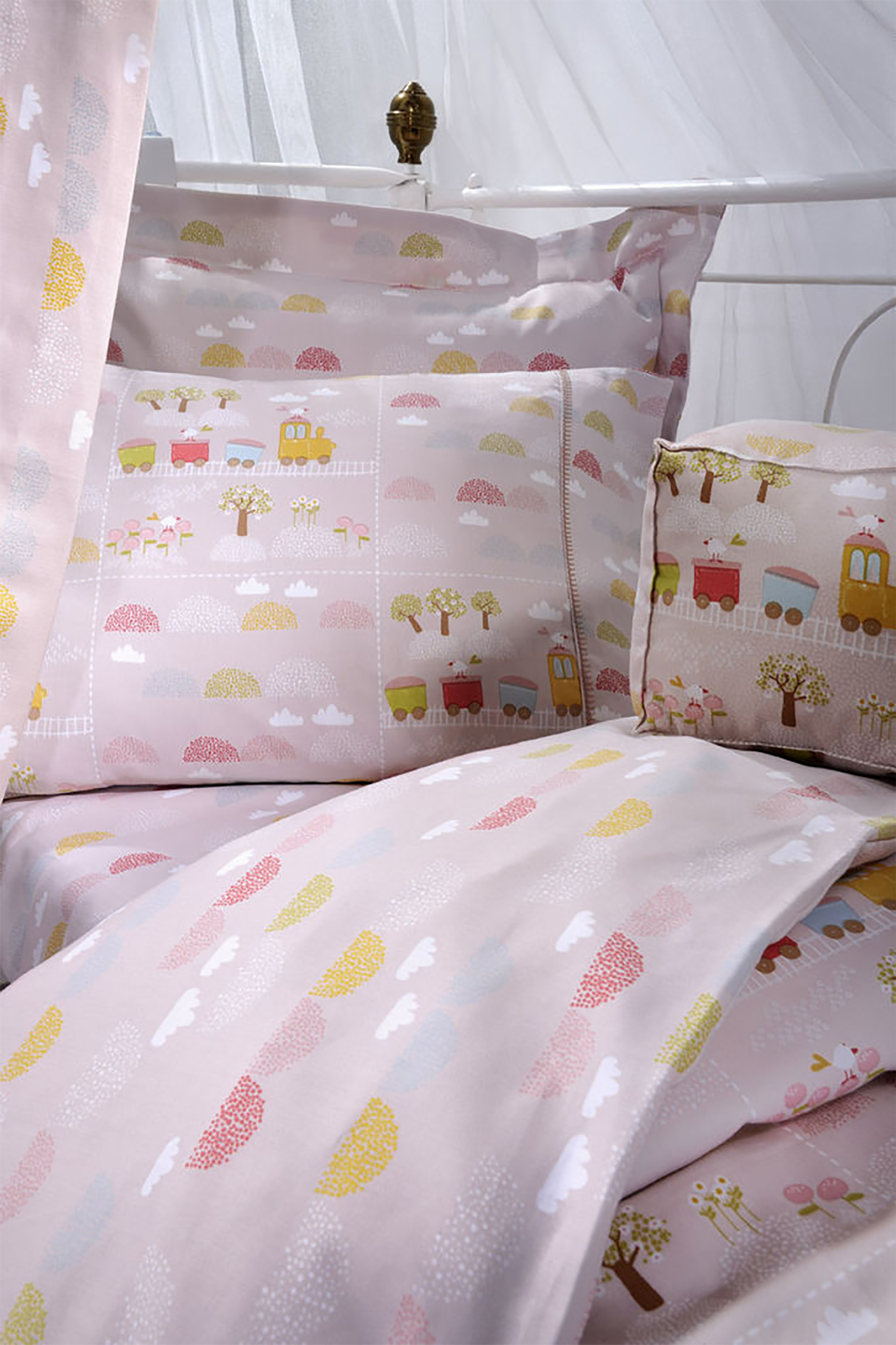 DOWN TOWN Home Σετ βρεφικά σεντόνια λίκνου "123" 75 χ 125 cm (3 τεμάχια) - 03-0135 φωτογραφία