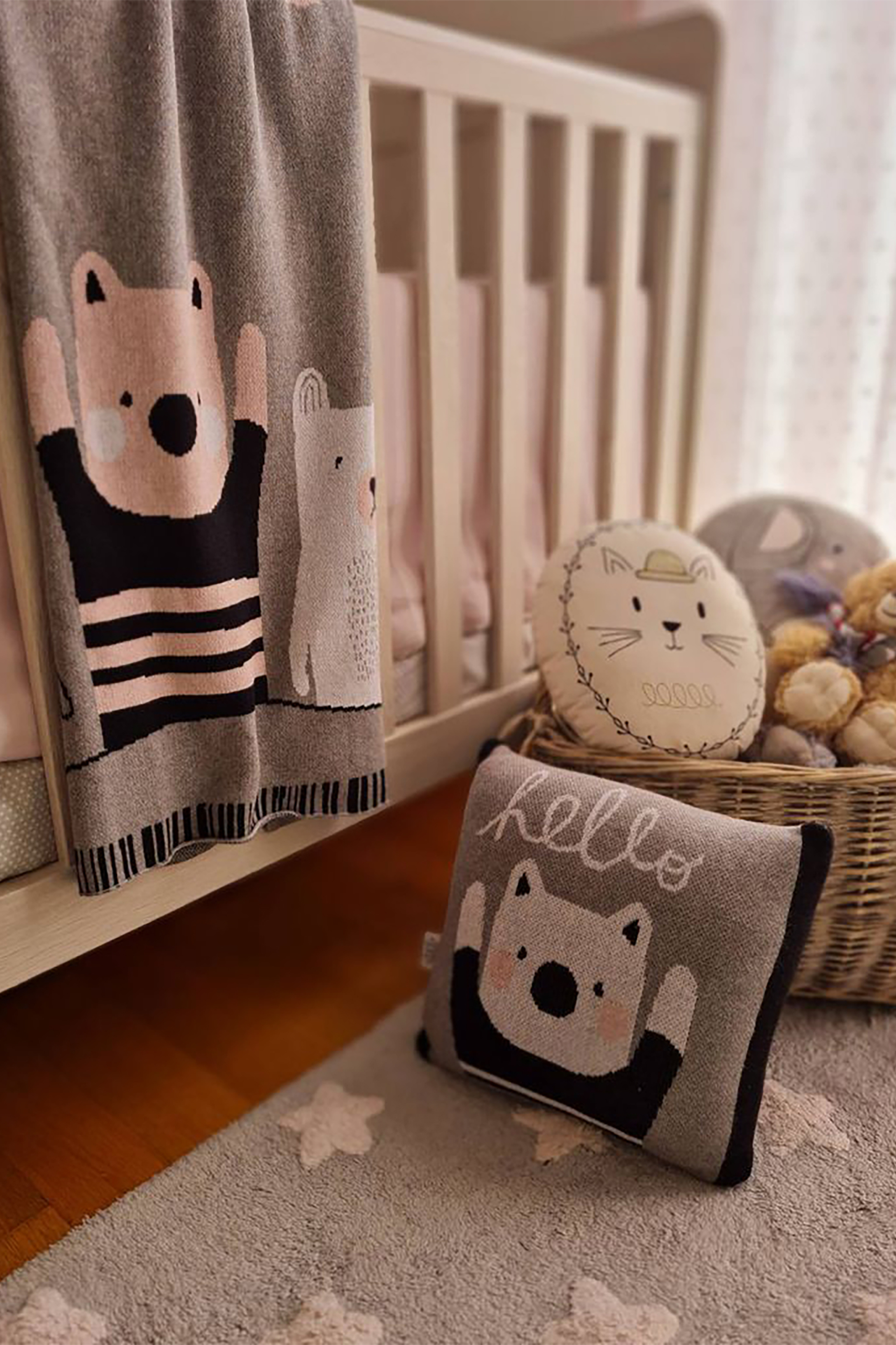 DOWN TOWN Home διακοσμητικό κάλυμμα μαξιλαριού με bear print 30 χ 30 cm - 71-0478