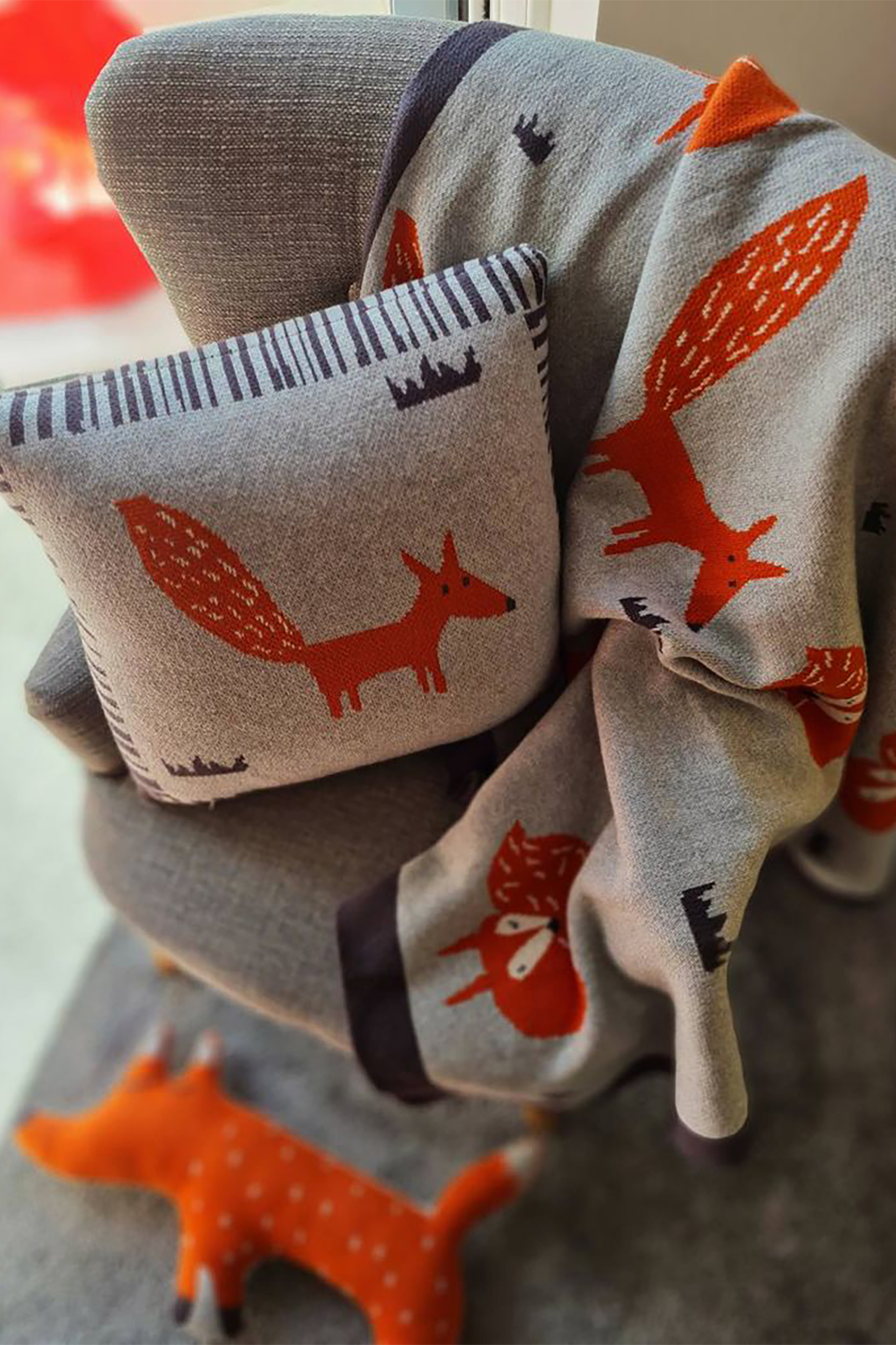 DOWN TOWN Home διακοσμητικό κάλυμμα μαξιλαριού με fox print 30 χ 30 cm - 71-0479