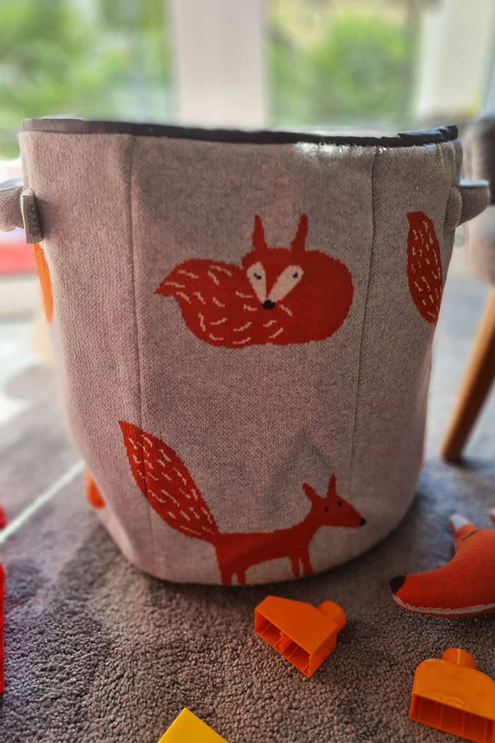 DOWN TOWN Home καλάθι αποθήκευσης παιχνιδιών με all-over fox print - 98-0096