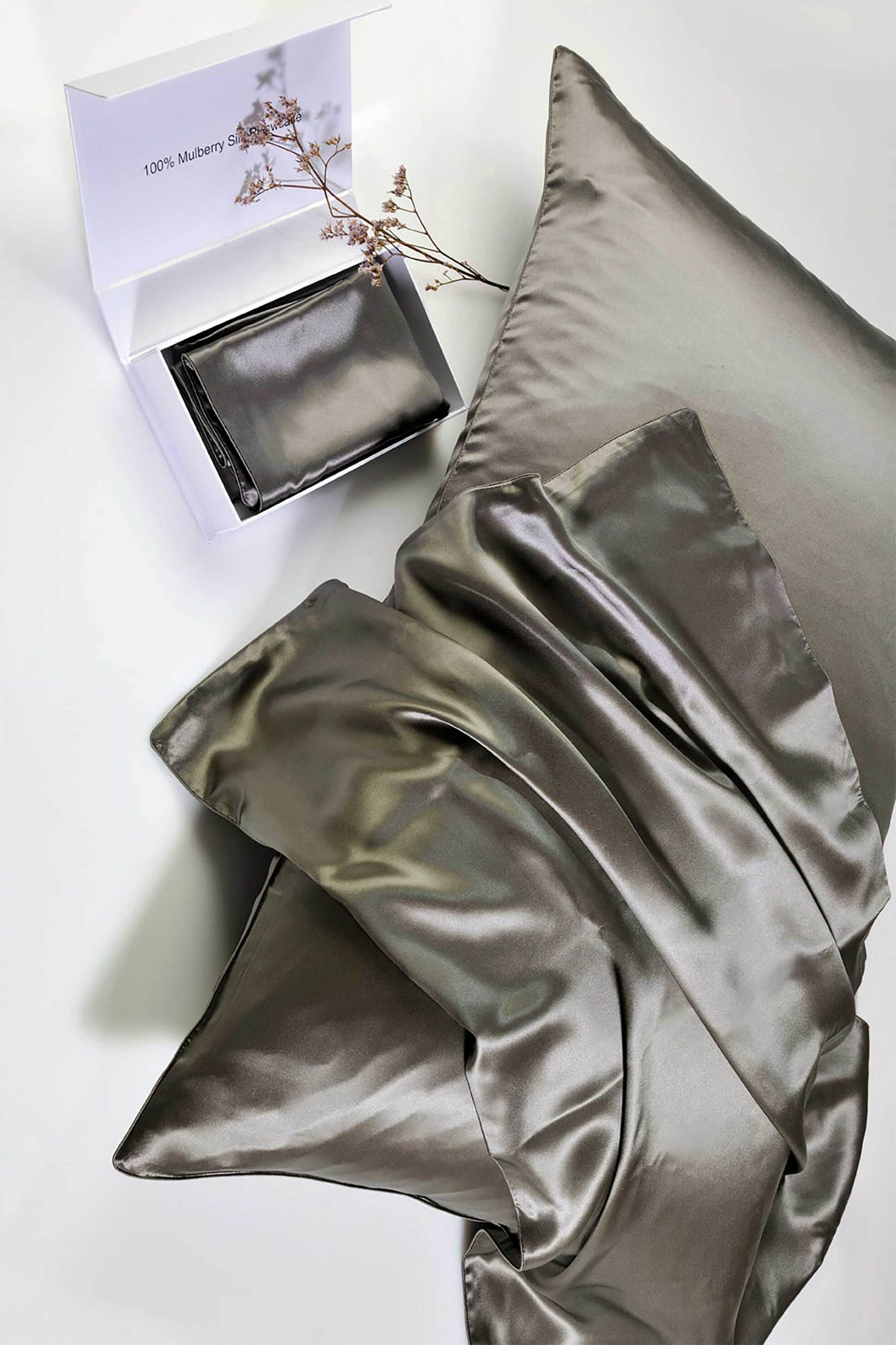 DOWN TOWN HOME DOWN TOWN Home μαξιλαροθήκη μονόχρωμη 100% silk "Mulberry Silk" 50 x 76 cm - 41-0779