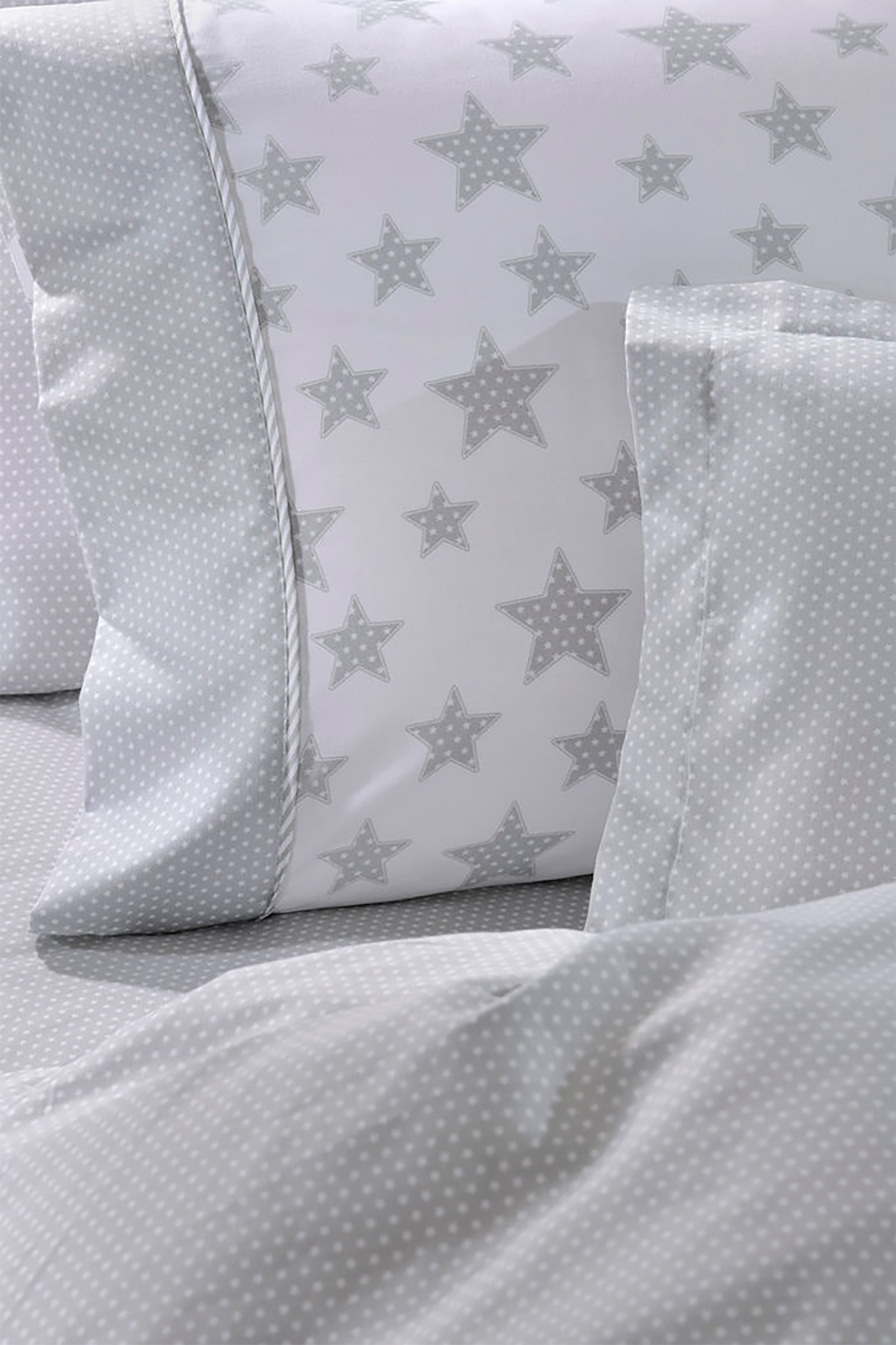 DOWN TOWN Home σετ σεντόνια μονά με all-over star print (3 τεμάχια) - 11-0428 φωτογραφία