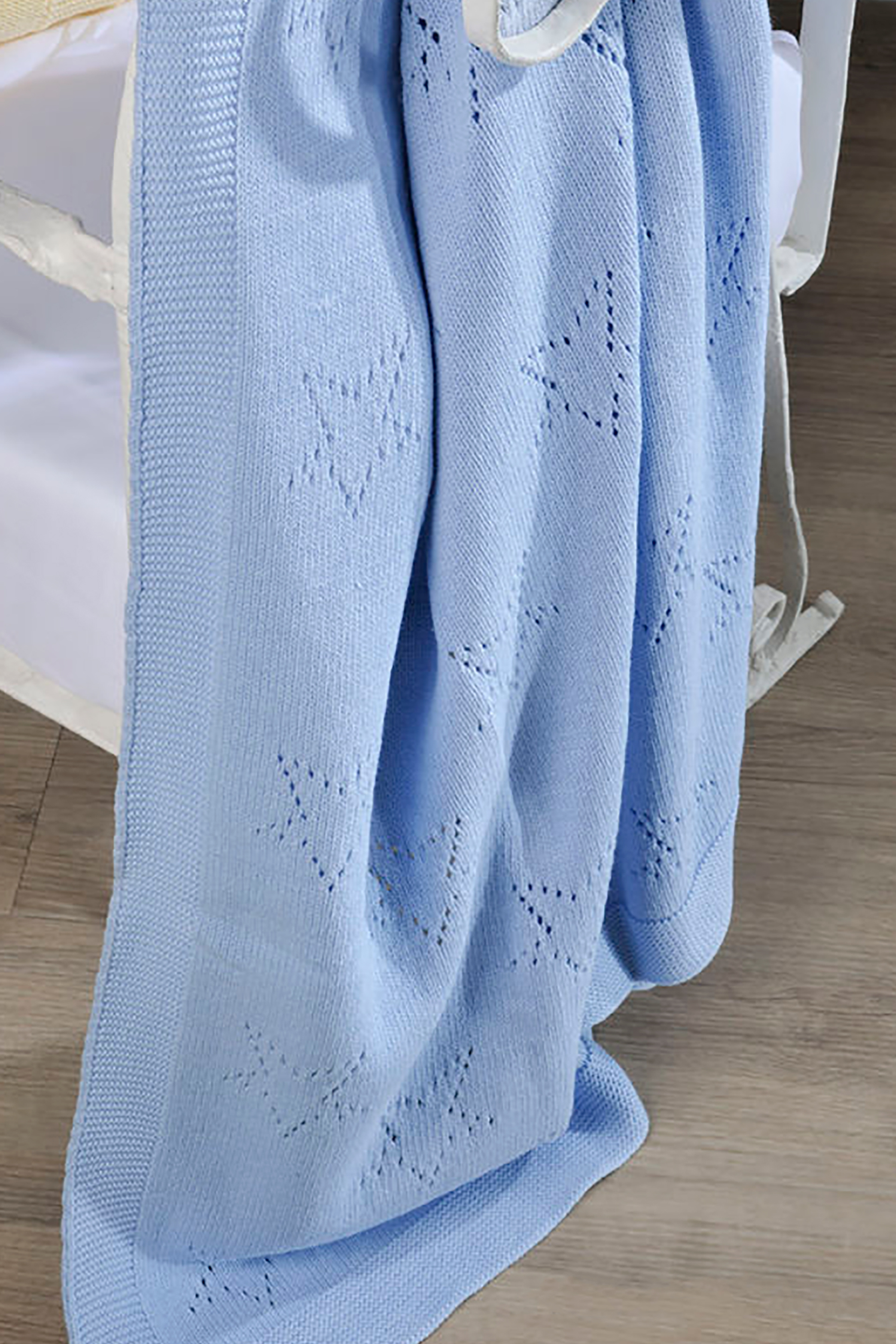 DOWN TOWN HOME DOWN TOWN Home βρεφική κουβέρτα κούνιας με διάτρητο σχέδιο "DT449" 90 x 120 cm - 15-0147