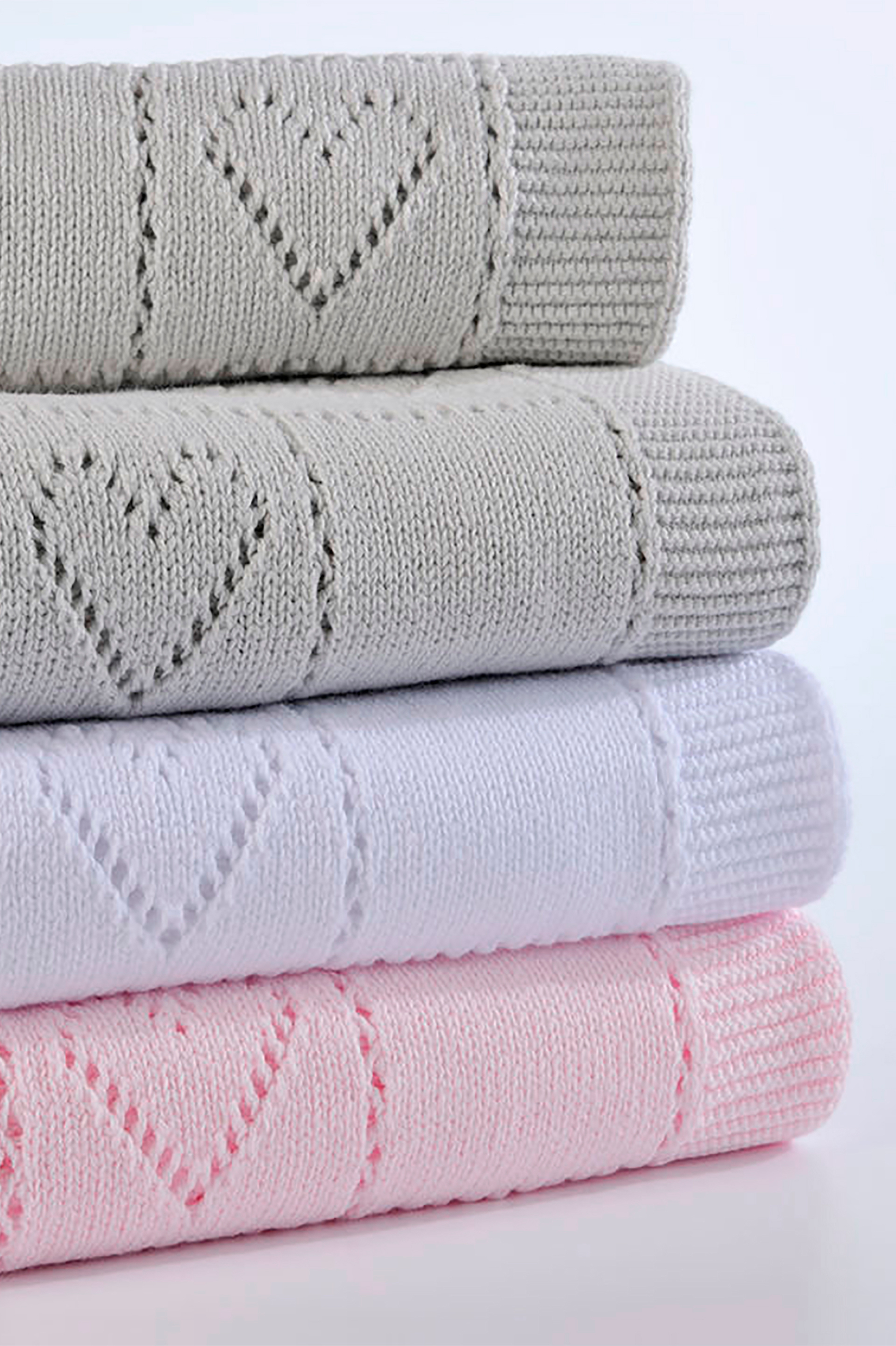 DOWN TOWN Home βρεφική κουβέρτα λίκνου με διάτρητο σχέδιο "DT450" 75 x 105 cm - 15-0151 φωτογραφία