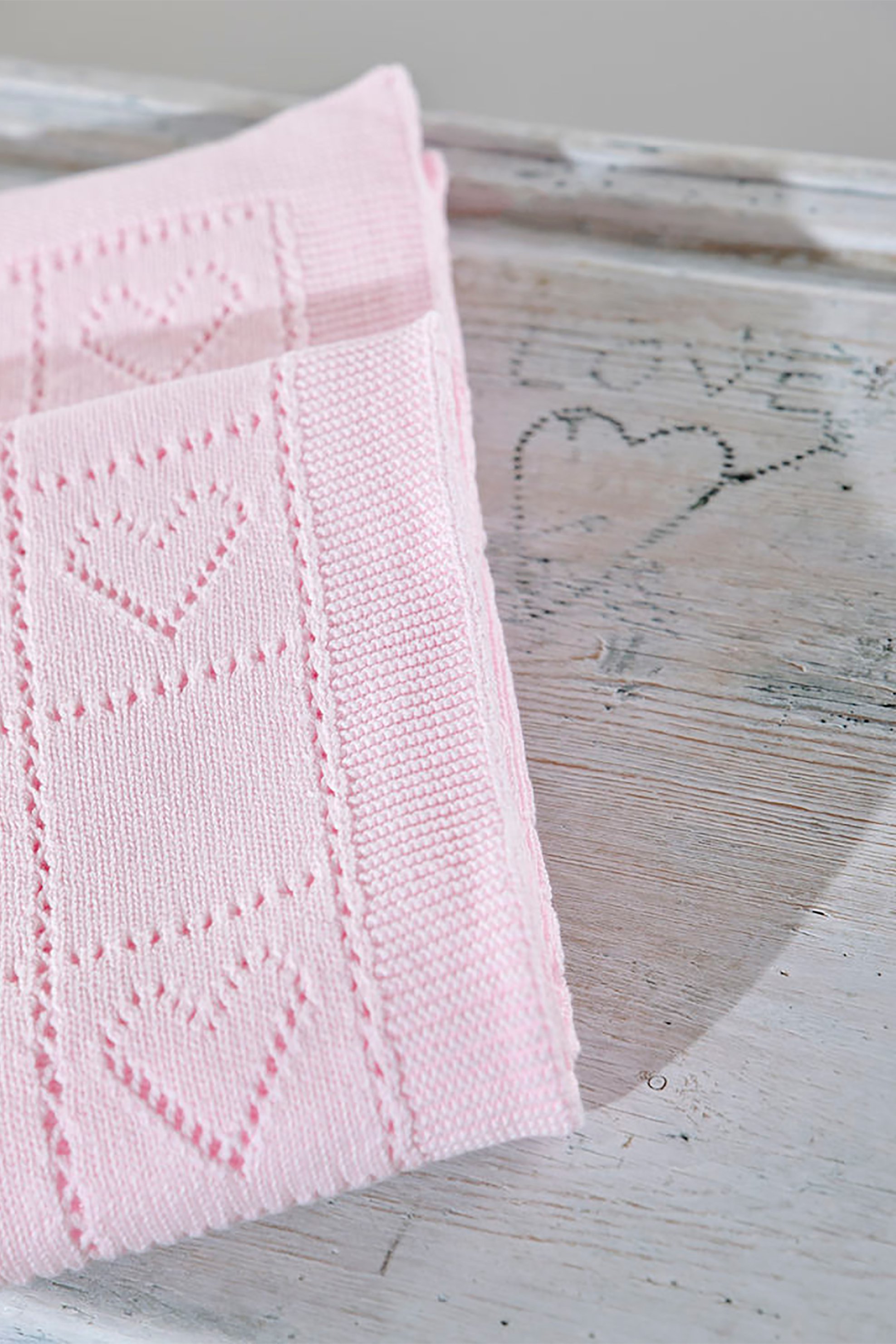 DOWN TOWN HOME DOWN TOWN Home βρεφική κουβέρτα λίκνου με διάτρητο σχέδιο "DT450" 75 x 105 cm - 15-0151