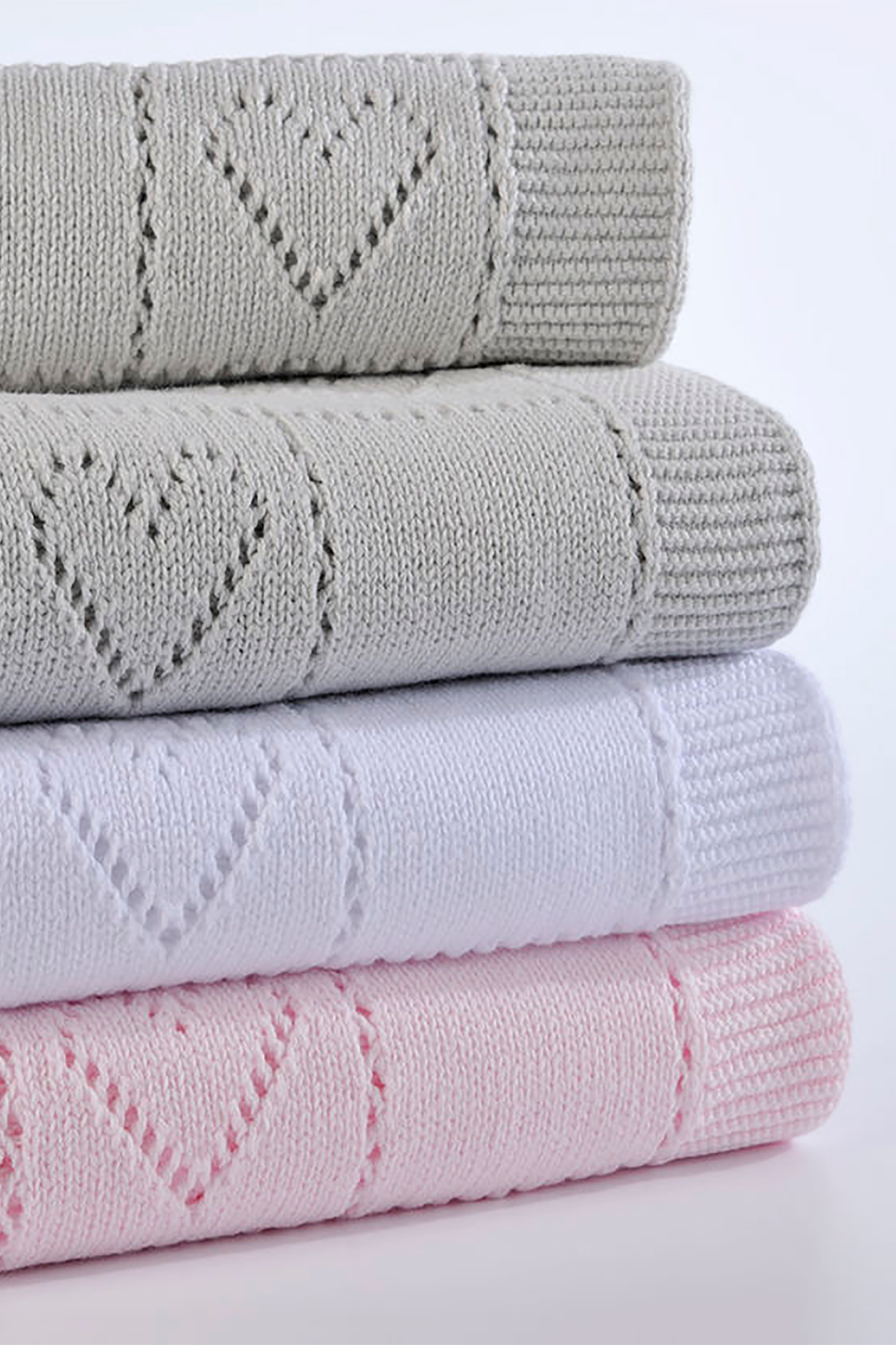 DOWN TOWN Home βρεφική κουβέρτα λίκνου με διάτρητο σχέδιο "DT450" 75 x 105 cm - 15-0153 φωτογραφία