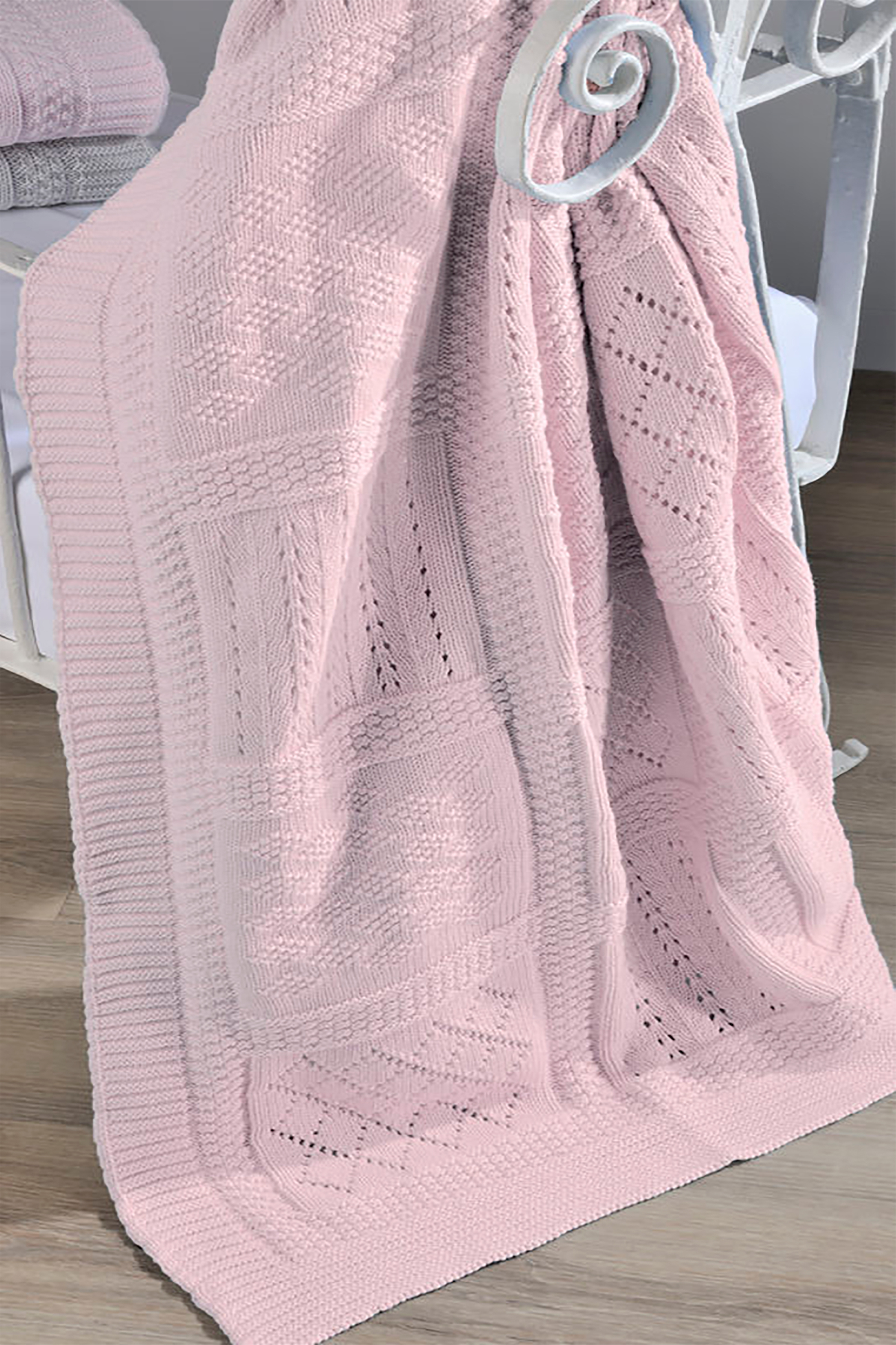 DOWN TOWN Home βρεφική κουβέρτα κούνιας πλεκτή "DT07" 90 x 120 cm - 15-0154 φωτογραφία