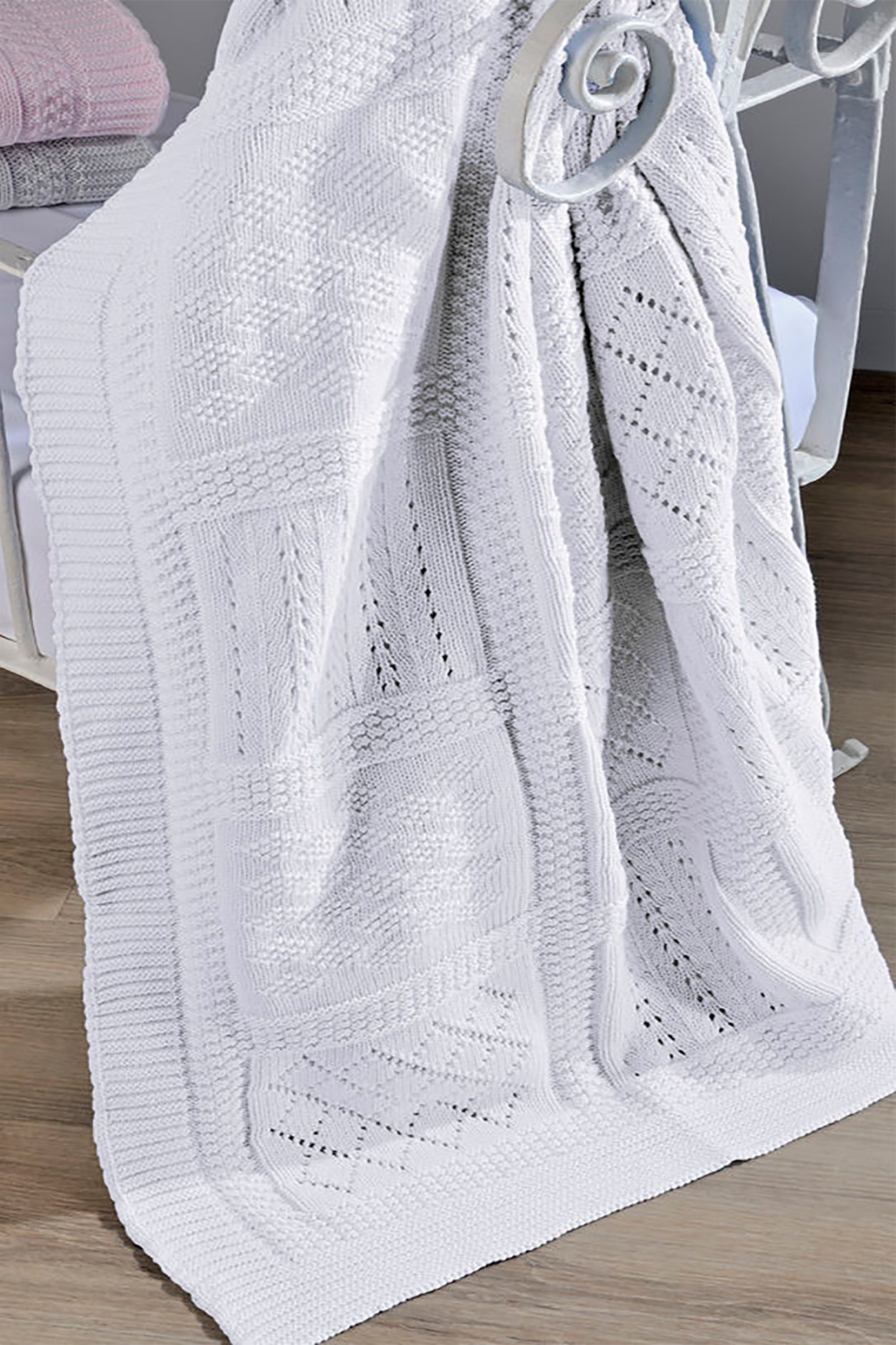 DOWN TOWN Home βρεφική κουβέρτα κούνιας πλεκτή "DT07" 90 x 120 cm - 15-0157 φωτογραφία