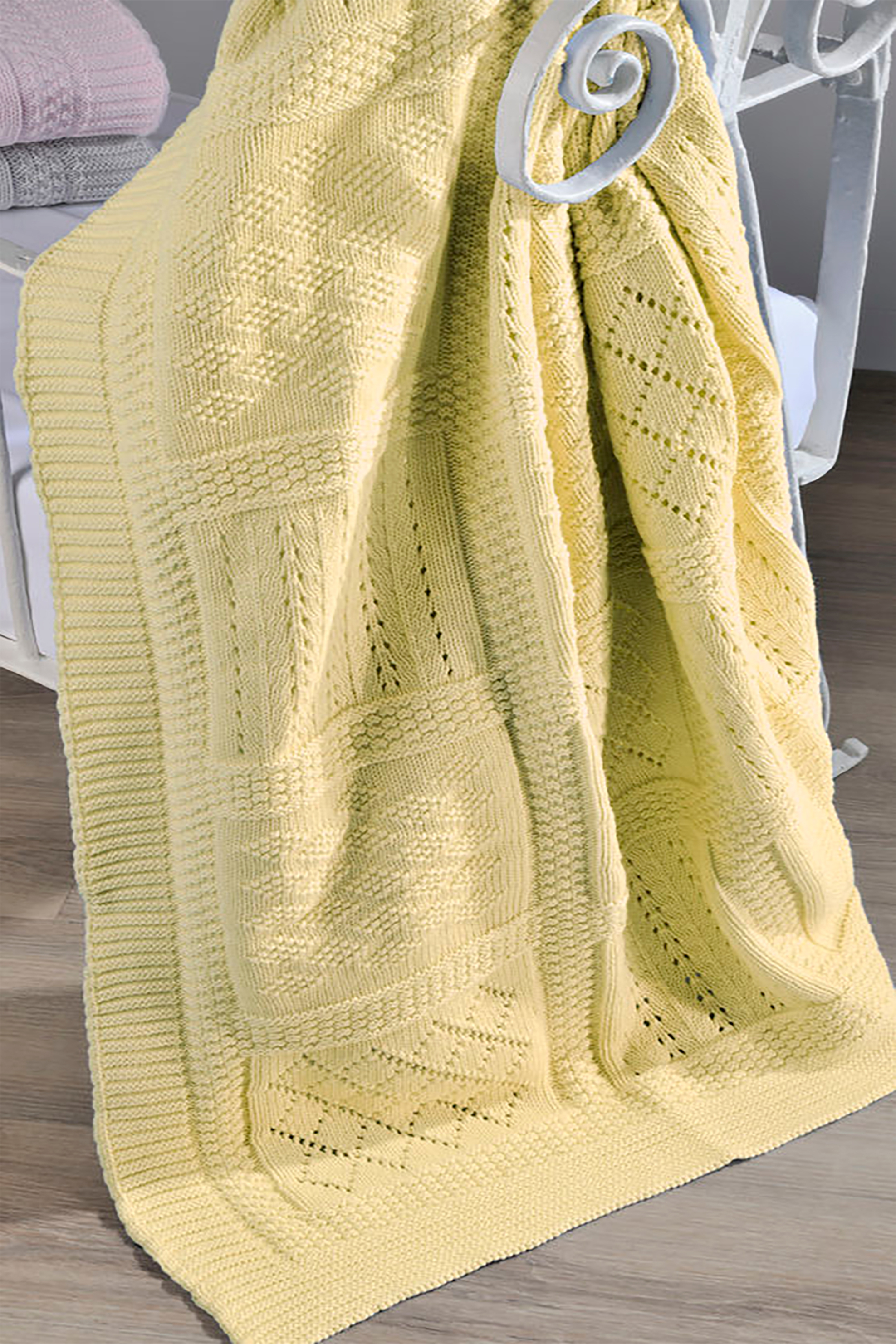 DOWN TOWN Home βρεφική κουβέρτα κούνιας πλεκτή "DT07" 90 x 120 cm - 15-0158 φωτογραφία