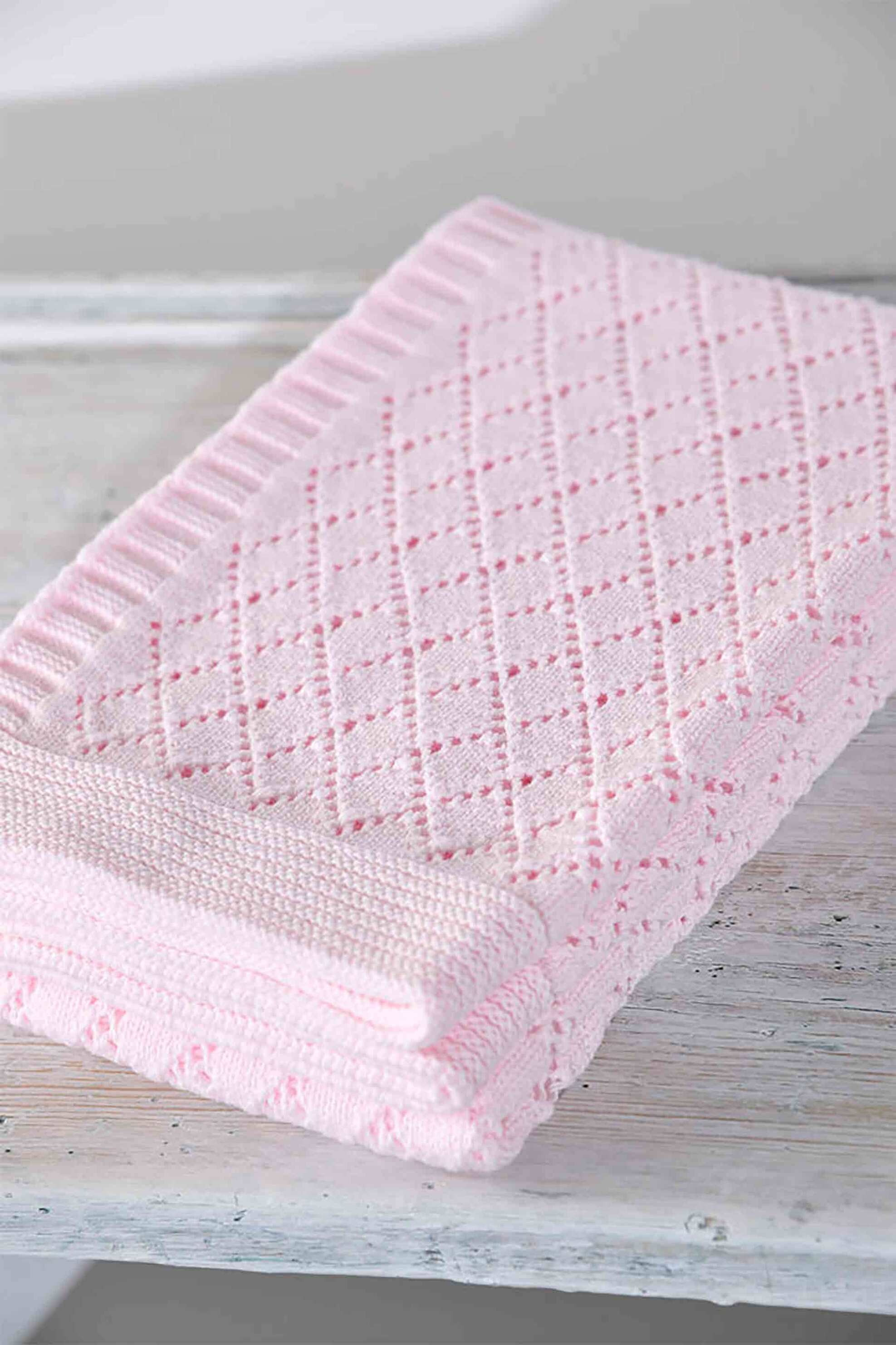 DOWN TOWN Home βρεφική κουβέρτα λίκνου με διάτρητο γεωμετρικό σχέδιο "DT227" 75 x 105 cm - 15-0160