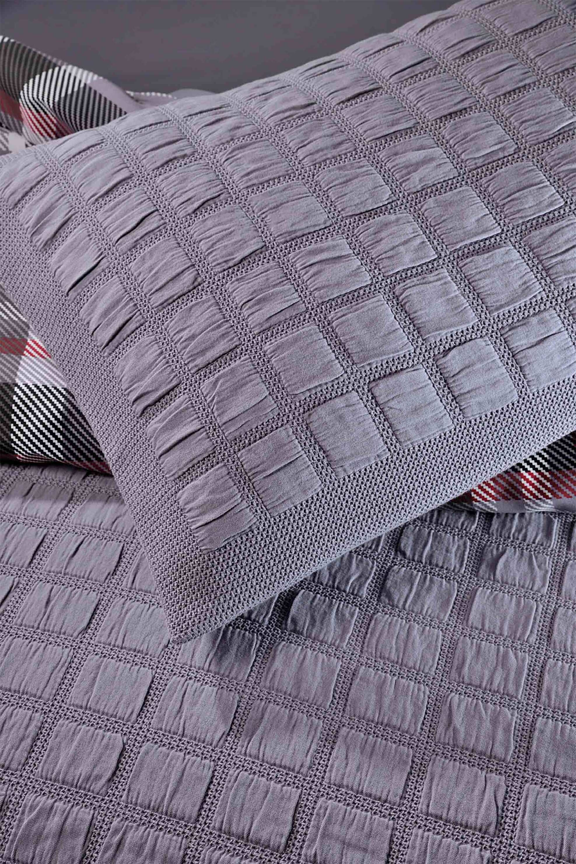 DOWN TOWN Home κουβέρτα βαμβακερή υπέρδιπλη με ανάγλυφο γεωμετρικό σχέδιο 230 x 260 cm - 34-0239 φωτογραφία