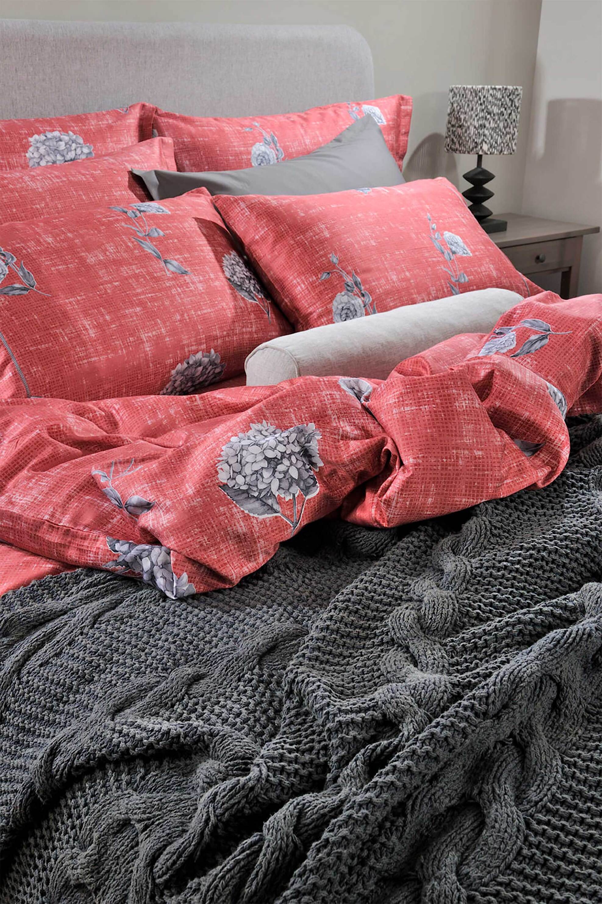 DOWN TOWN Home σετ μαξιλαροθήκες φιγούρας με orchid print "792" 52 x 75 cm - 42-0353