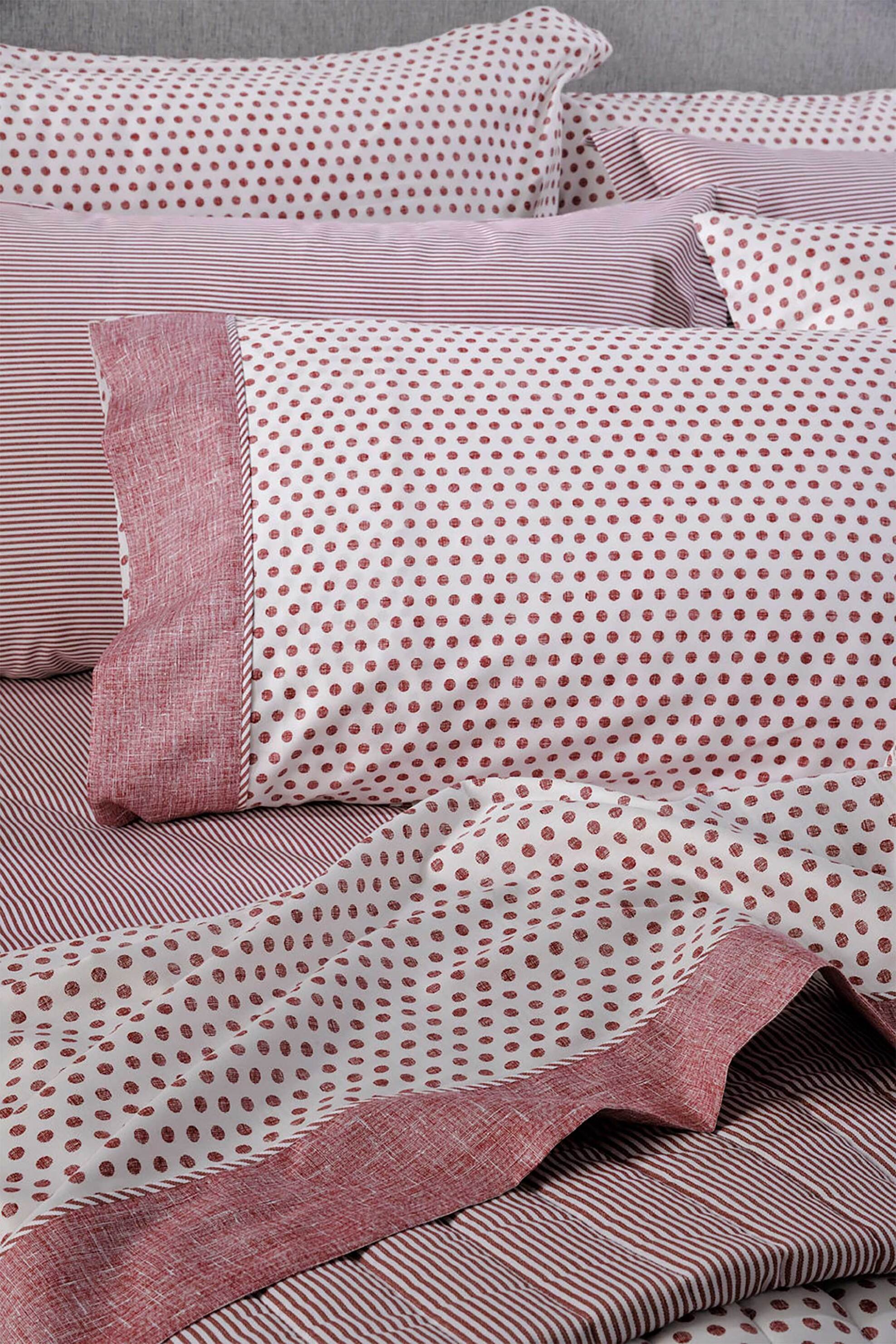 DOWN TOWN HOME DOWN TOWN Home σετ παπλωματοθήκη υπέρδιπλη και μαξιλαροθήκες με dot print "794" 235 x 245 cm - 52 x 75 cm - 12-0416