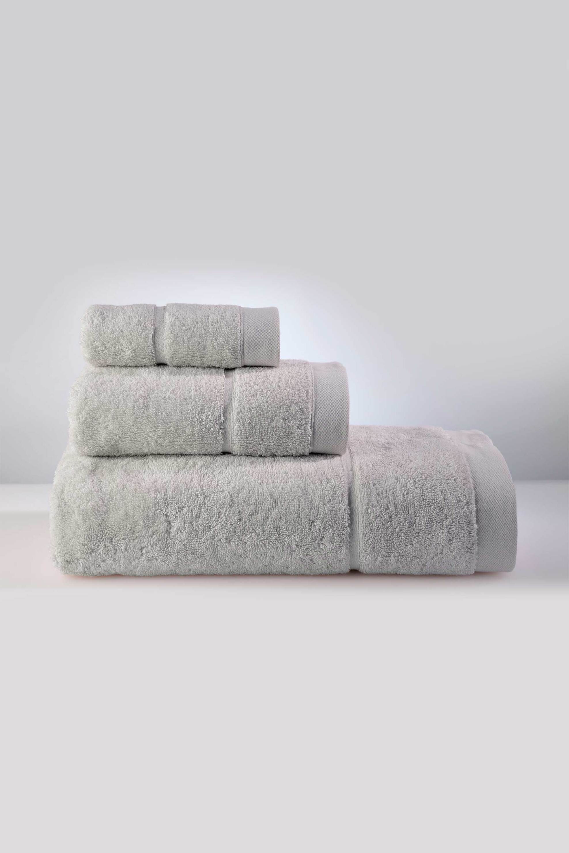 DOWN TOWN Home πετσέτα προσώπου μονόχρωμη "Joanne Light Grey" 50 x 90 cm - 61-0965