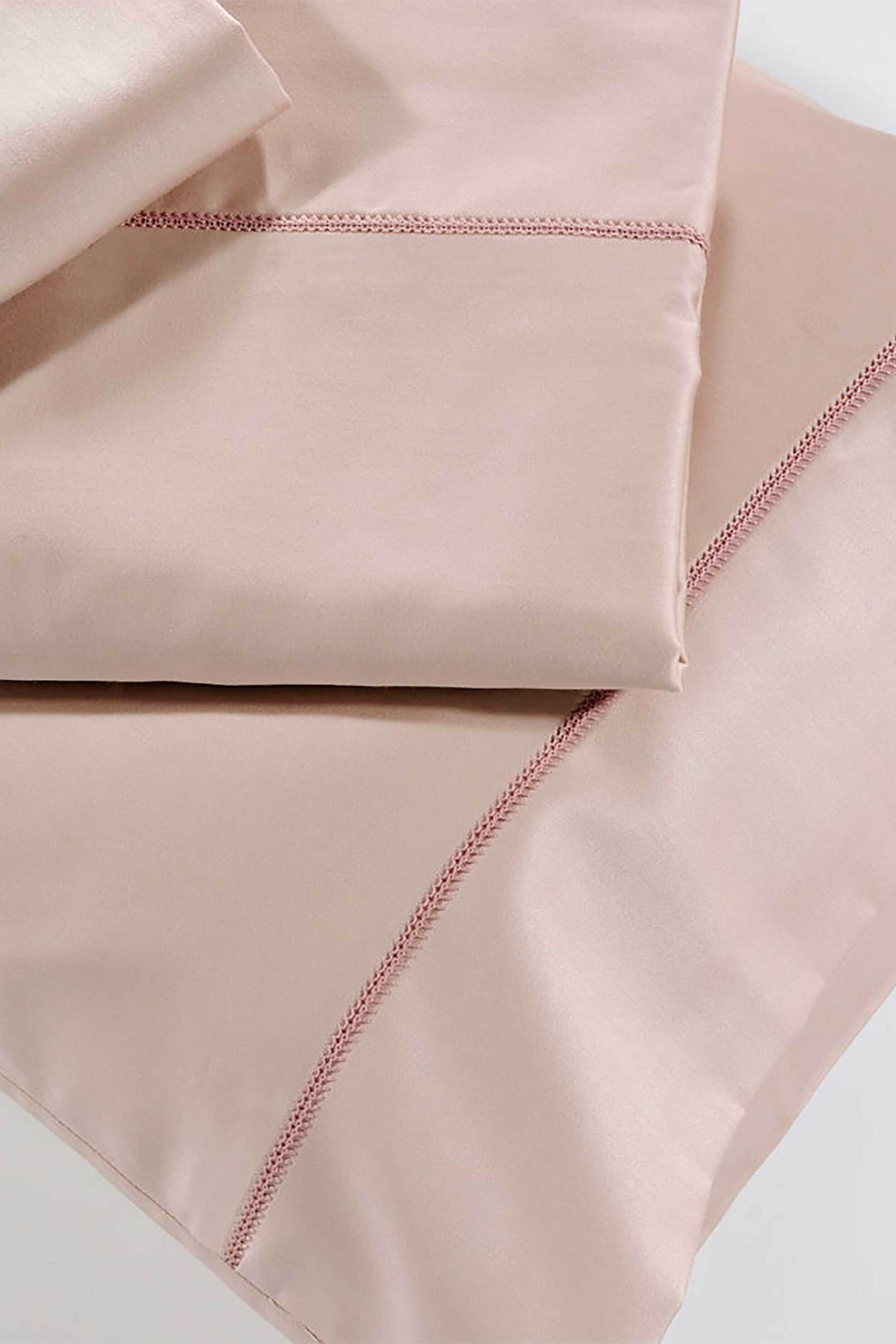 DOWN TOWN Home κατωσέντονο ημίδιπλο ίσιο με ανάγλυφη ραφή "250/11 Pudra" 205 x 305 cm - 24-0023