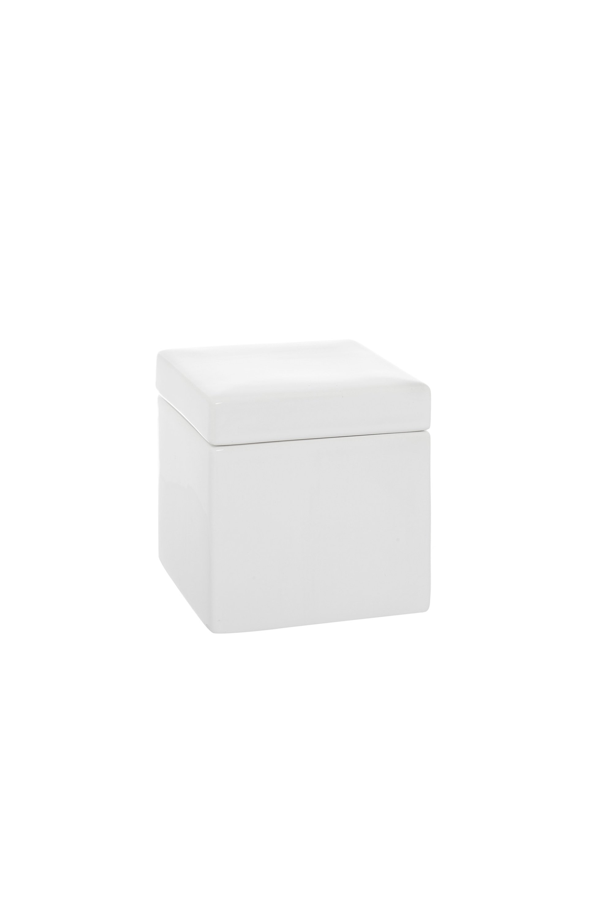 Coincasa χειροποίητη κεραμική θήκη για βαμβάκι 10 x 11 x 10 cm - 006716735 Λευκό