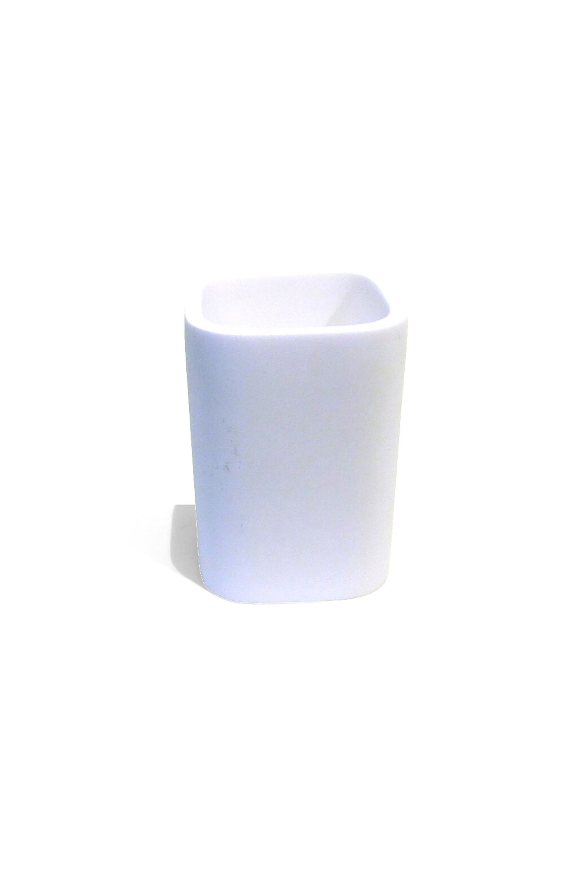 Coincasa θήκη για οδοντόβουρτσα μονόχρωμη 10 x 7 x 7 cm - 006709048 Λευκό