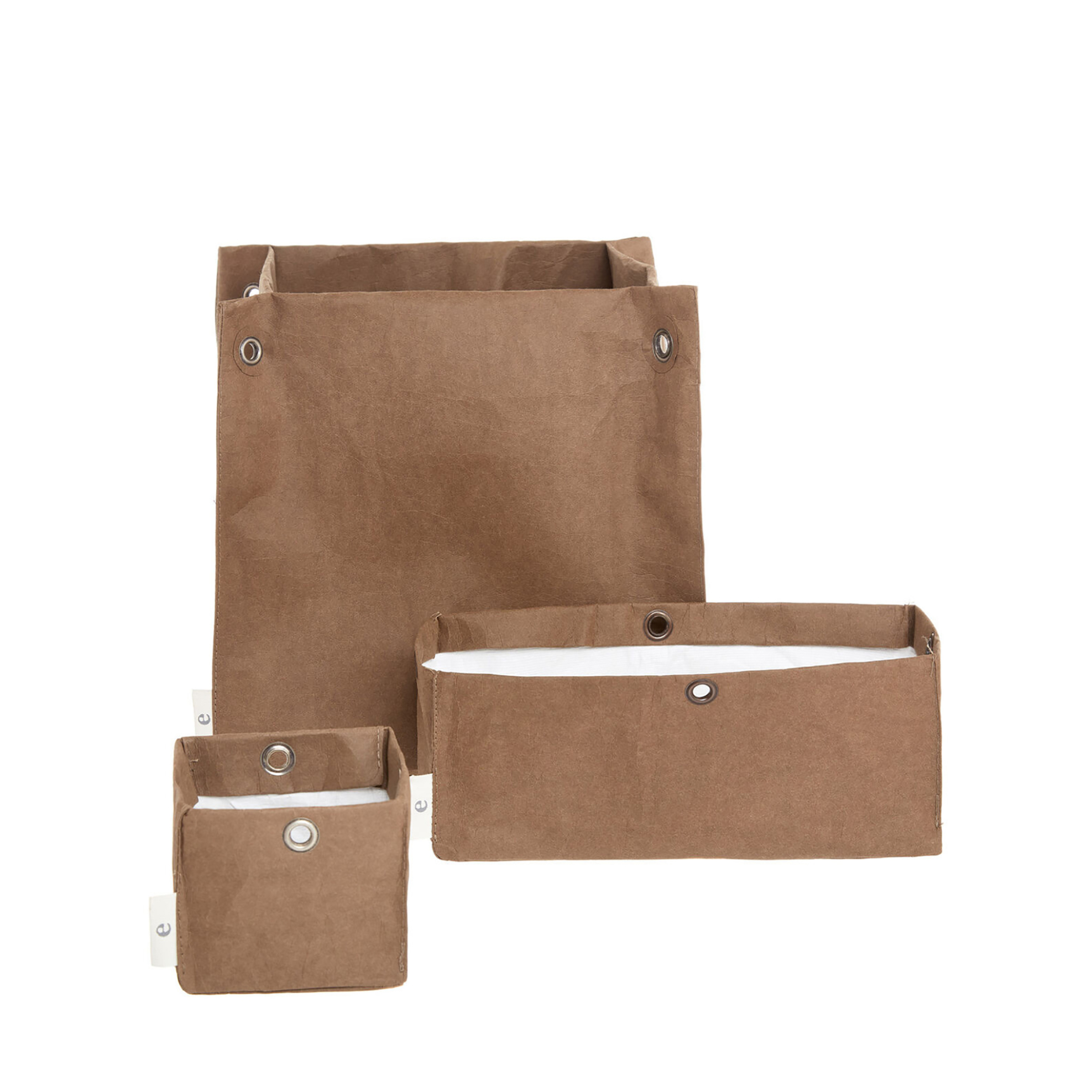 Coincasa καλάθι Essential® από ανακυκλωμένο υλικό 31x30x30 cm - 007084288 Καφέ φωτογραφία