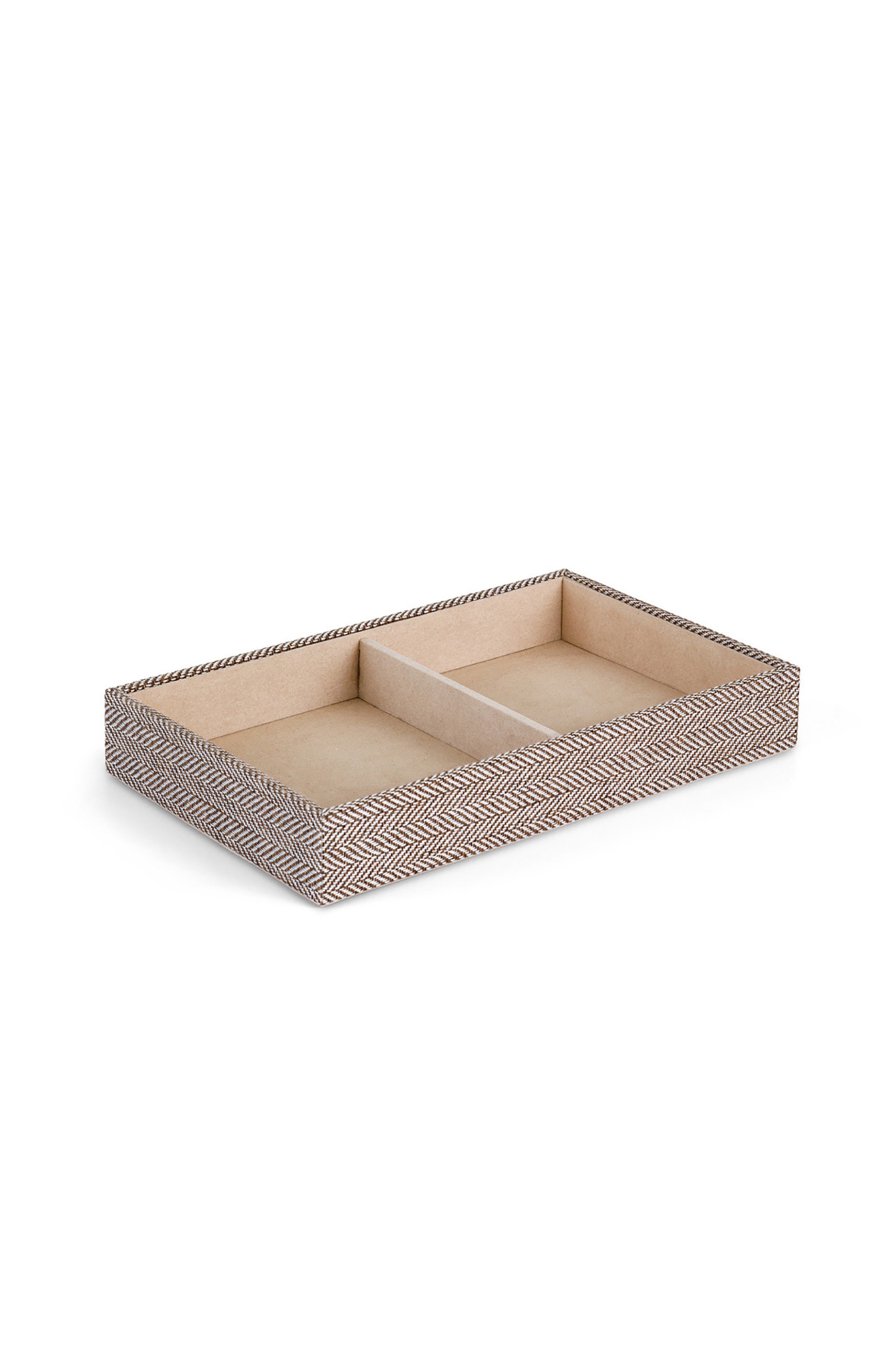 Coincasa ξύλινη θήκη κοσμημάτων με υφασμάτινη επένδυση 2 θέσεων 25 x 4 x 15 cm - 007249497 Μπεζ