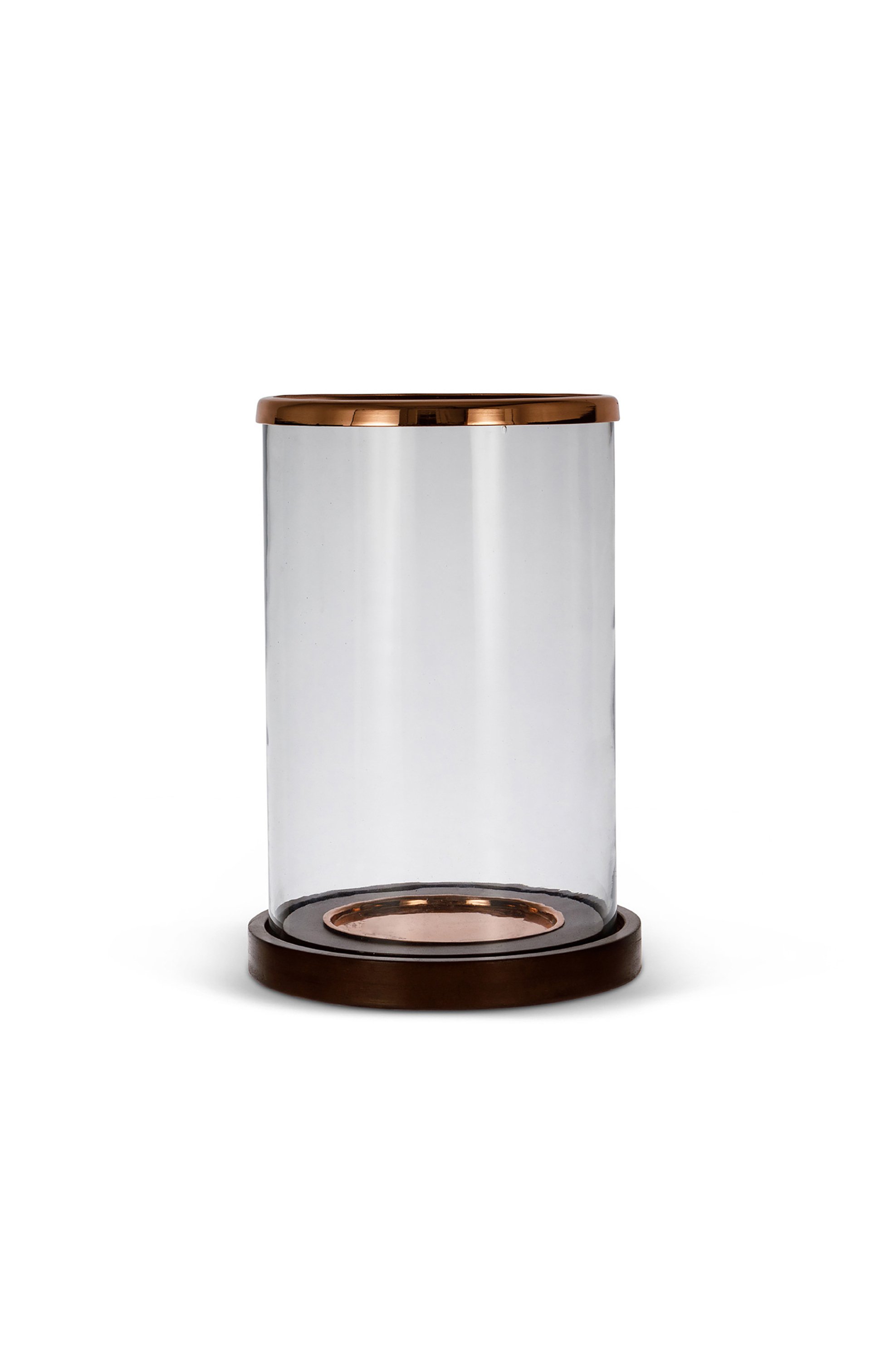 COINCASA Coincasa γυάλινο κηροπήγιο κυλινδρικό με βάση 29 cm - 007255830 Διάφανο