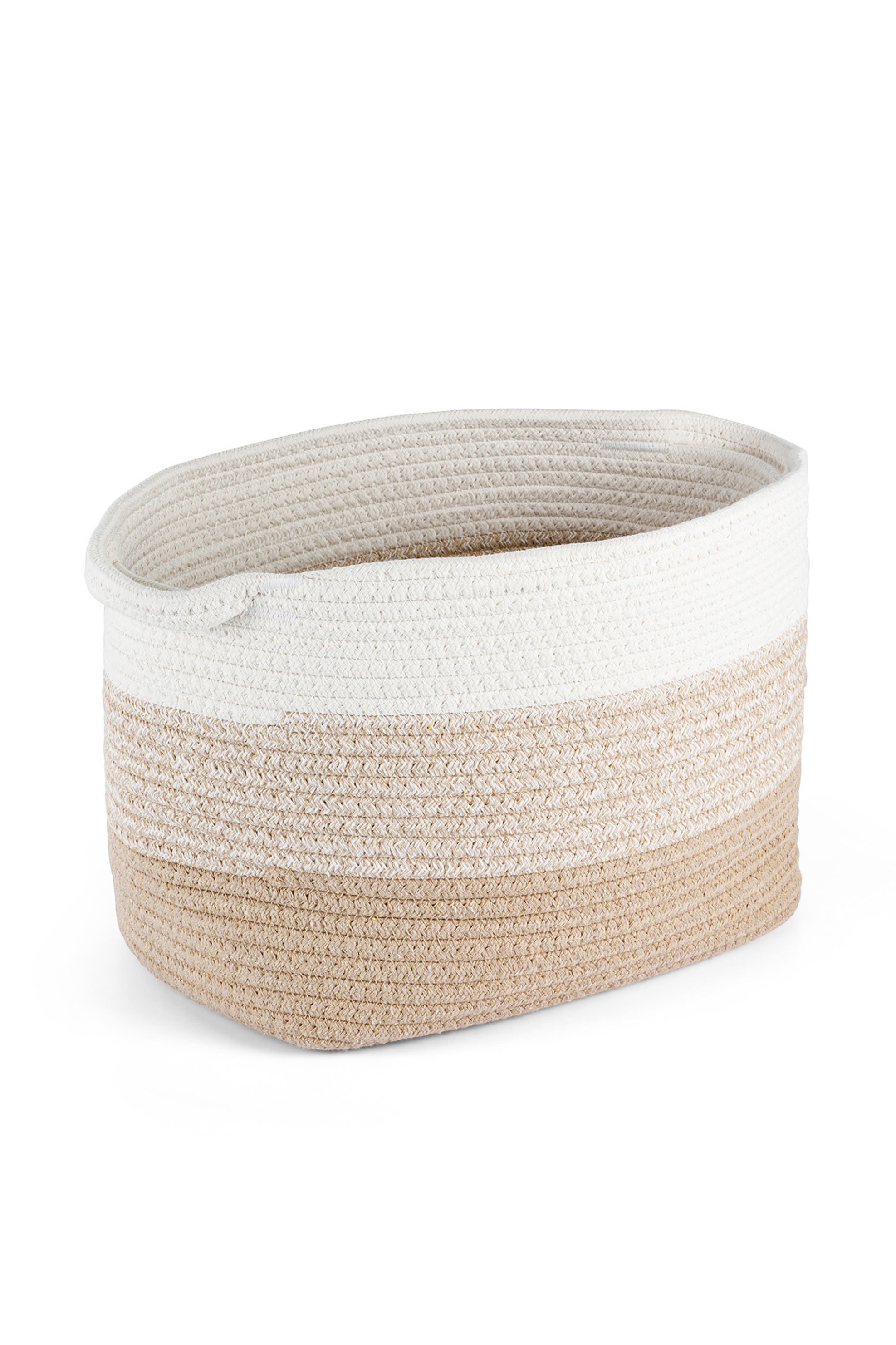 Coincasa χειροποίητο βαμβακερό καλάθι αποθήκευσης με λαβές στο πλάϊ 33 x 24 x 23 cm - 007249713 Πράσινο Σμαραγδί