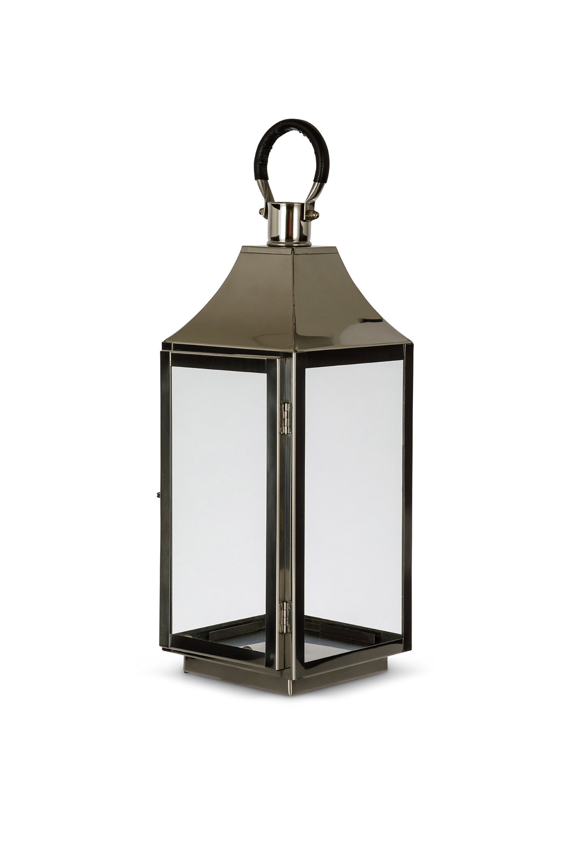 Coincasa διακοσμητικό χρωμιωμένο μεταλλικό φανάρι 40 cm - 007258839 Ανθρακί