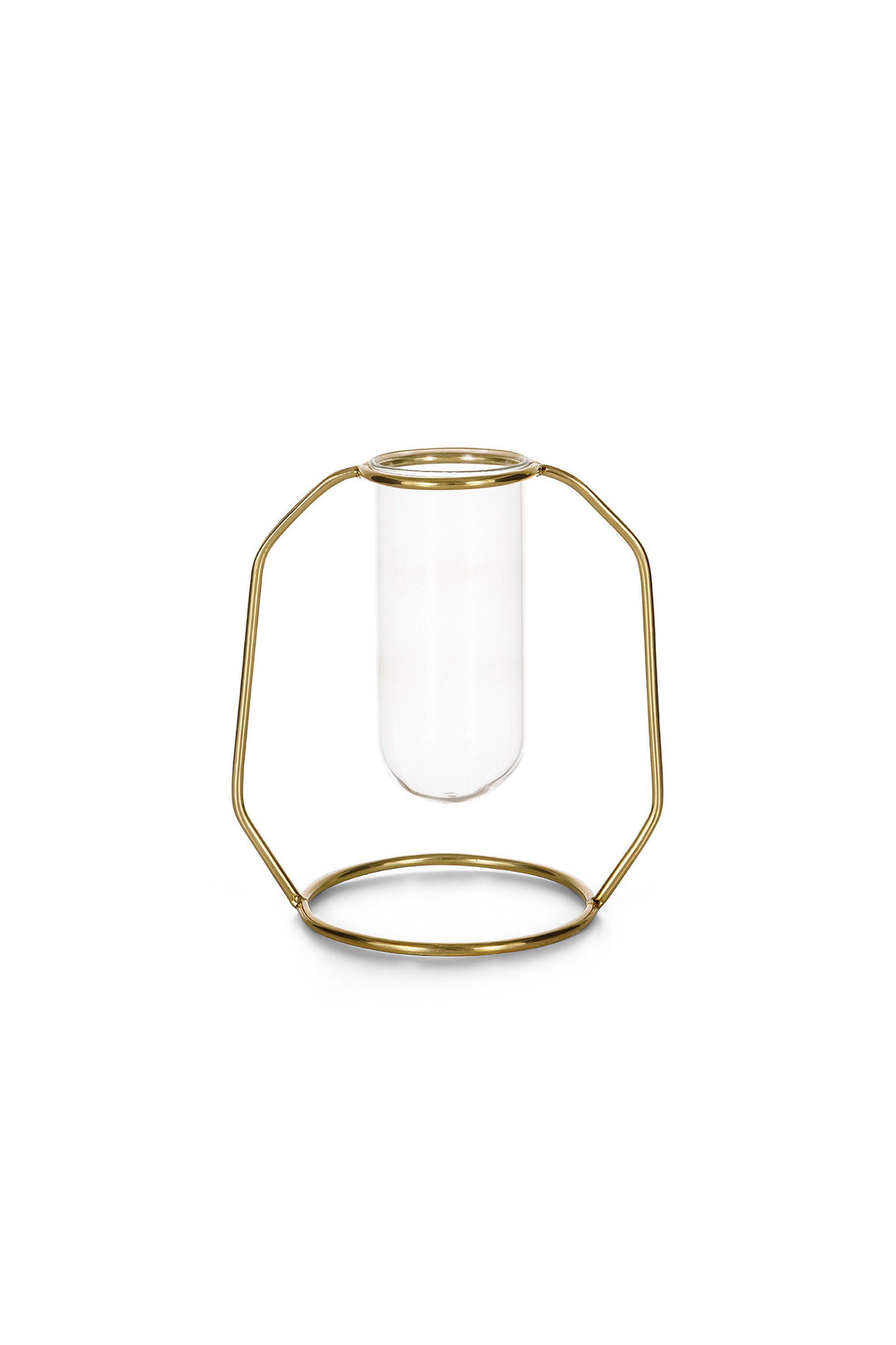 Coincasa διακοσμητικό βάζο με μεταλλική βάση 16 cm - 007269543 Χρυσό