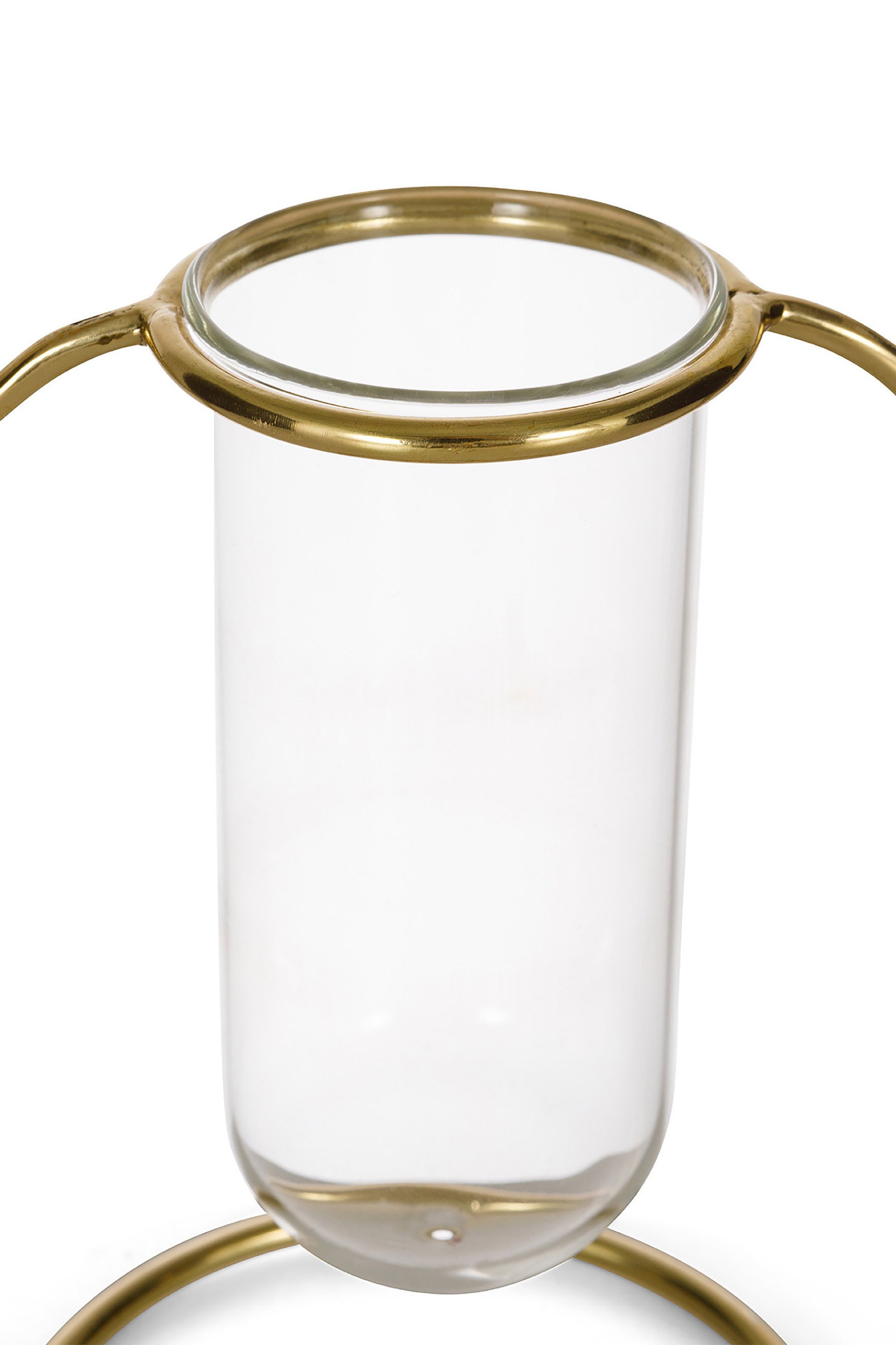 Coincasa διακοσμητικό βάζο με μεταλλική βάση 16 cm - 007269543 Χρυσό φωτογραφία