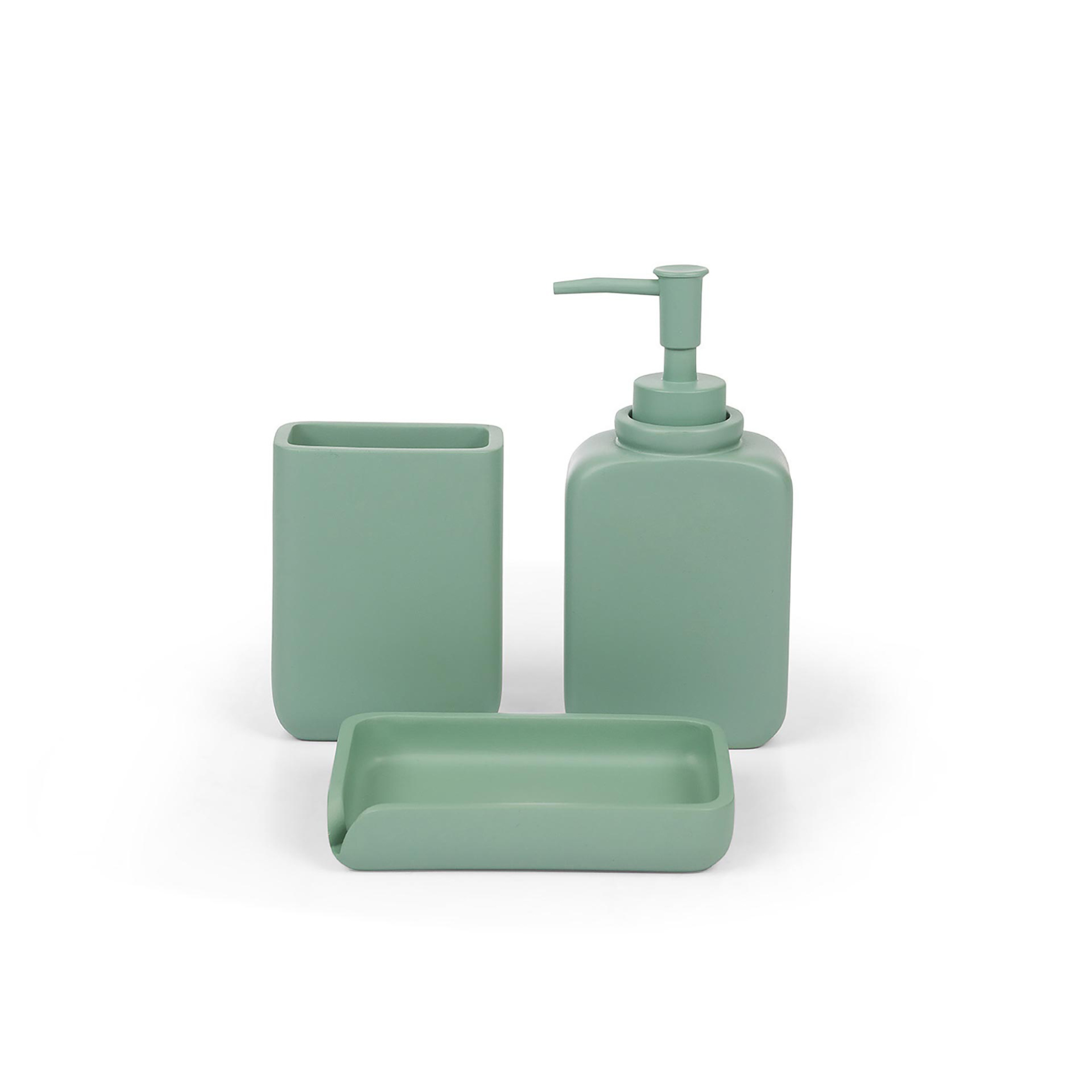 Coincasa θήκη για οδοντόβουρτσες μονόχρωμη από πολυρητίνη 9,5 x 8 x 4.5 cm - 007357098 Πράσινο Μέντας φωτογραφία