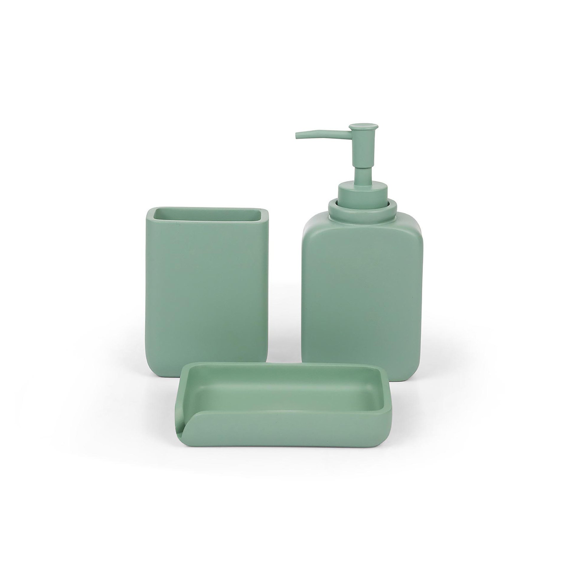 Coincasa βάση σαπουνιού μονόχρωμη από πολυρητίνη 12 x 5 x 2.5 cm - 007357099 Πράσινο Μέντας φωτογραφία