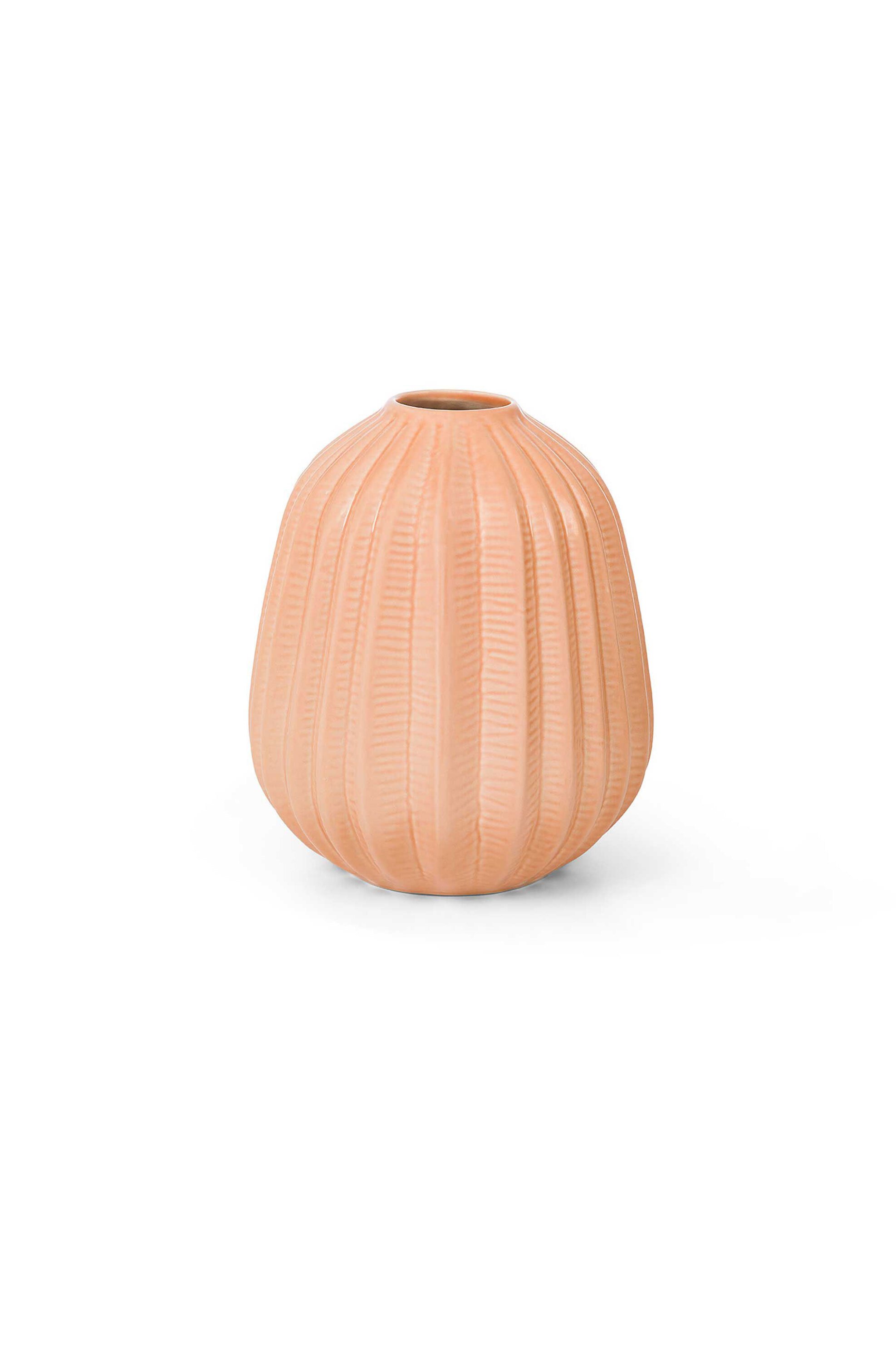 Coincasa χειροποίητο κεραμικό βάζο με ανάγλυφο σχέδιο 25 cm - 007357755 Σομόν