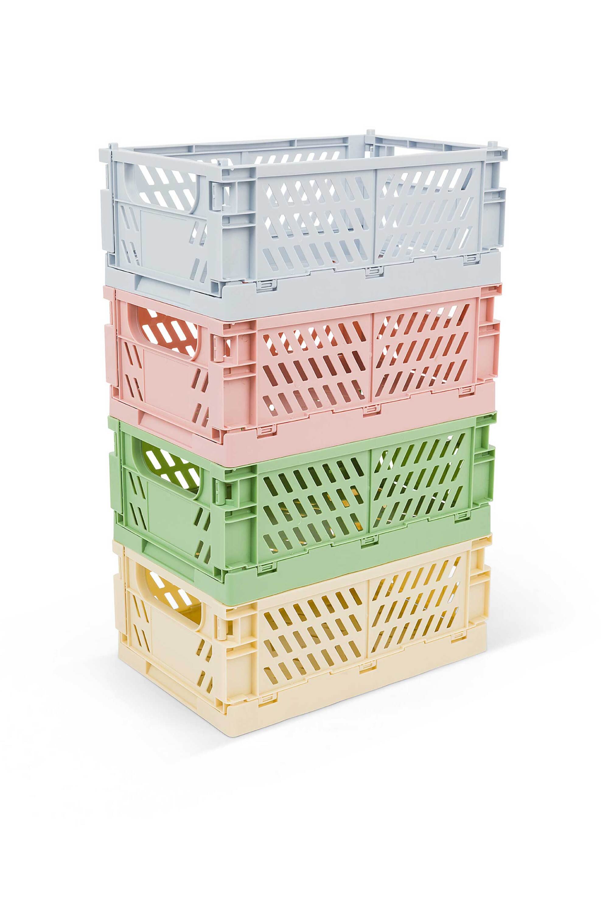 Coincasa πλαστικό αναδιπλούμενο κουτί αποθήκευσης 10 x 25 x 15 cm - 007362800 Κίτρινο Ανοιχτό φωτογραφία