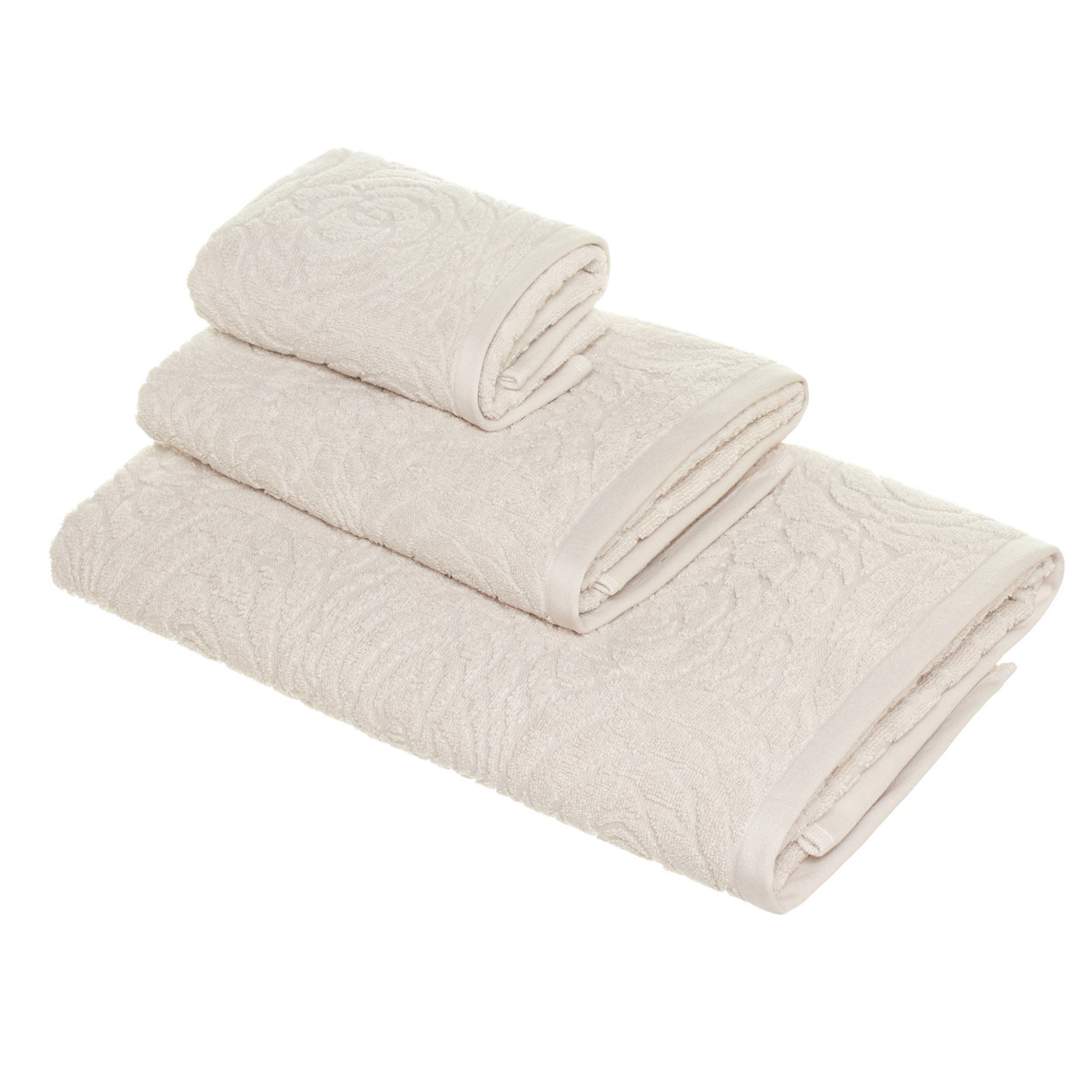 Coincasa πετσέτα μπάνιου με ανάγλυφο English roses motif 140 x 70 cm - 006594111 Μπεζ φωτογραφία