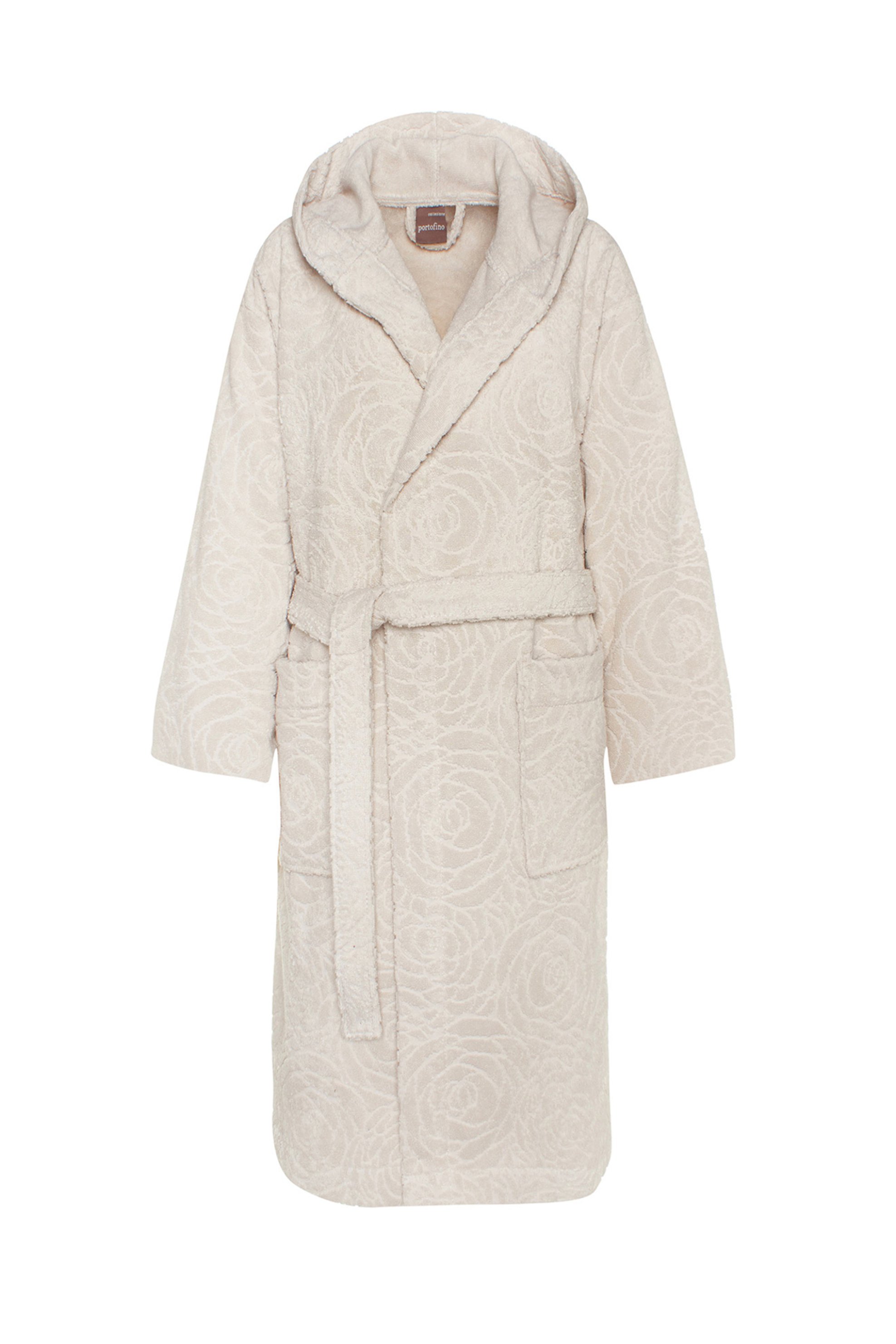 Coincasa μπουρνούζι μονόχρωμο με ανάγλυφα τριαντάφυλλα M - 006594113 Μπεζ