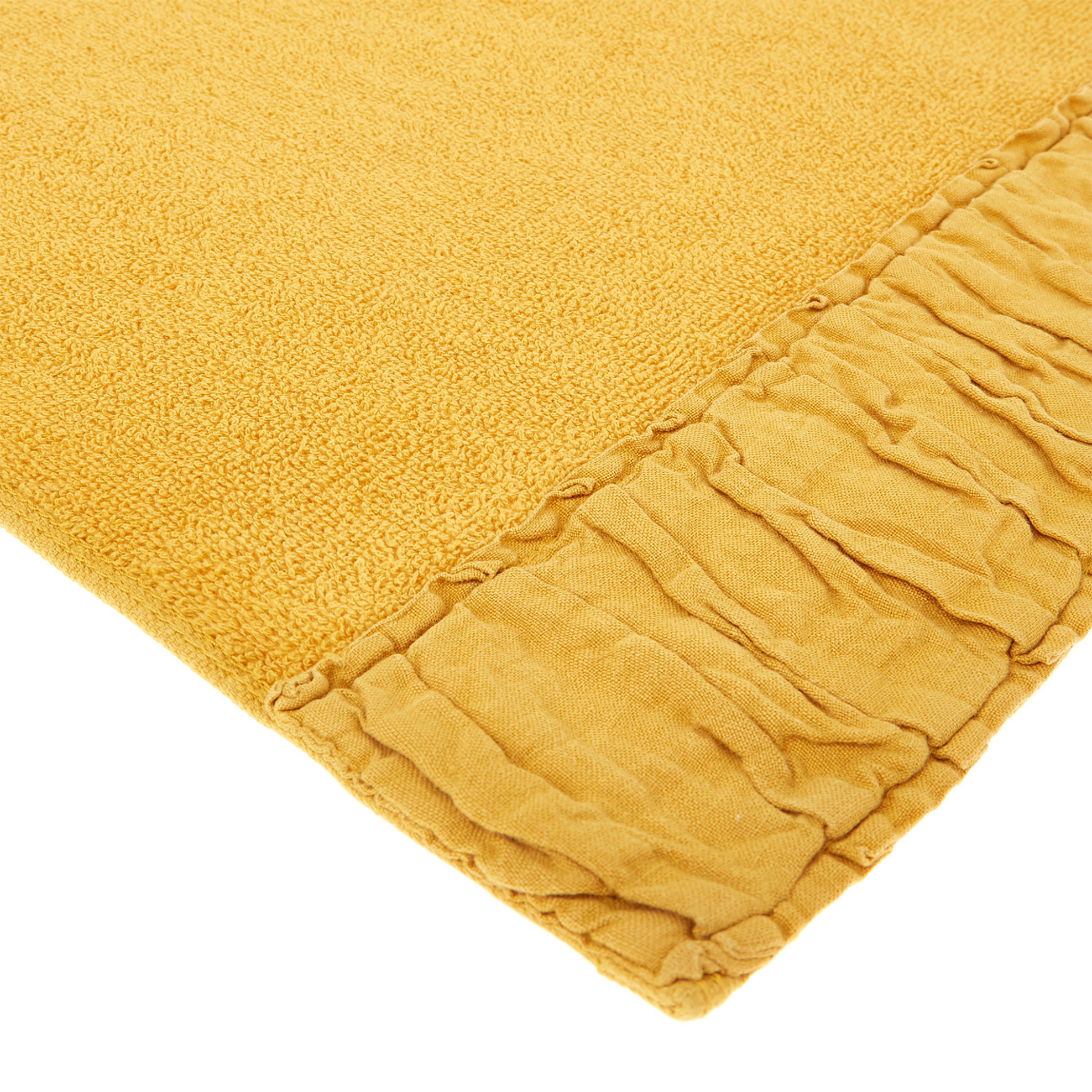 Coincasa Πετσέτα Προσώπου με Πλισέ Λεπτομέρεια 100 X 50 CM - 007141873 Κίτρινο