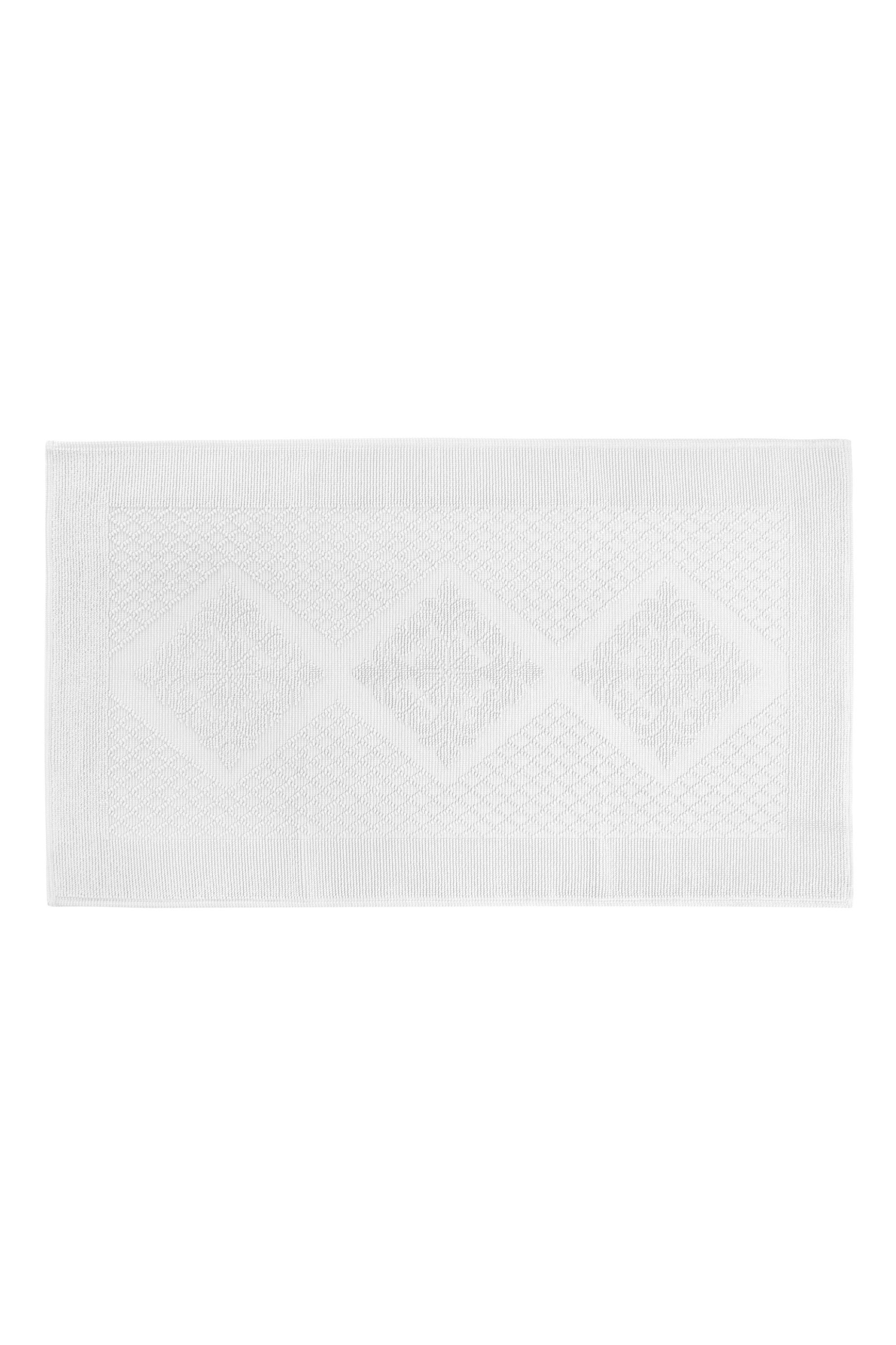 Coincasa χαλάκι μπάνιου με γεωμετρικό σχέδιο 60 x 90 cm - 006679724 Λευκό