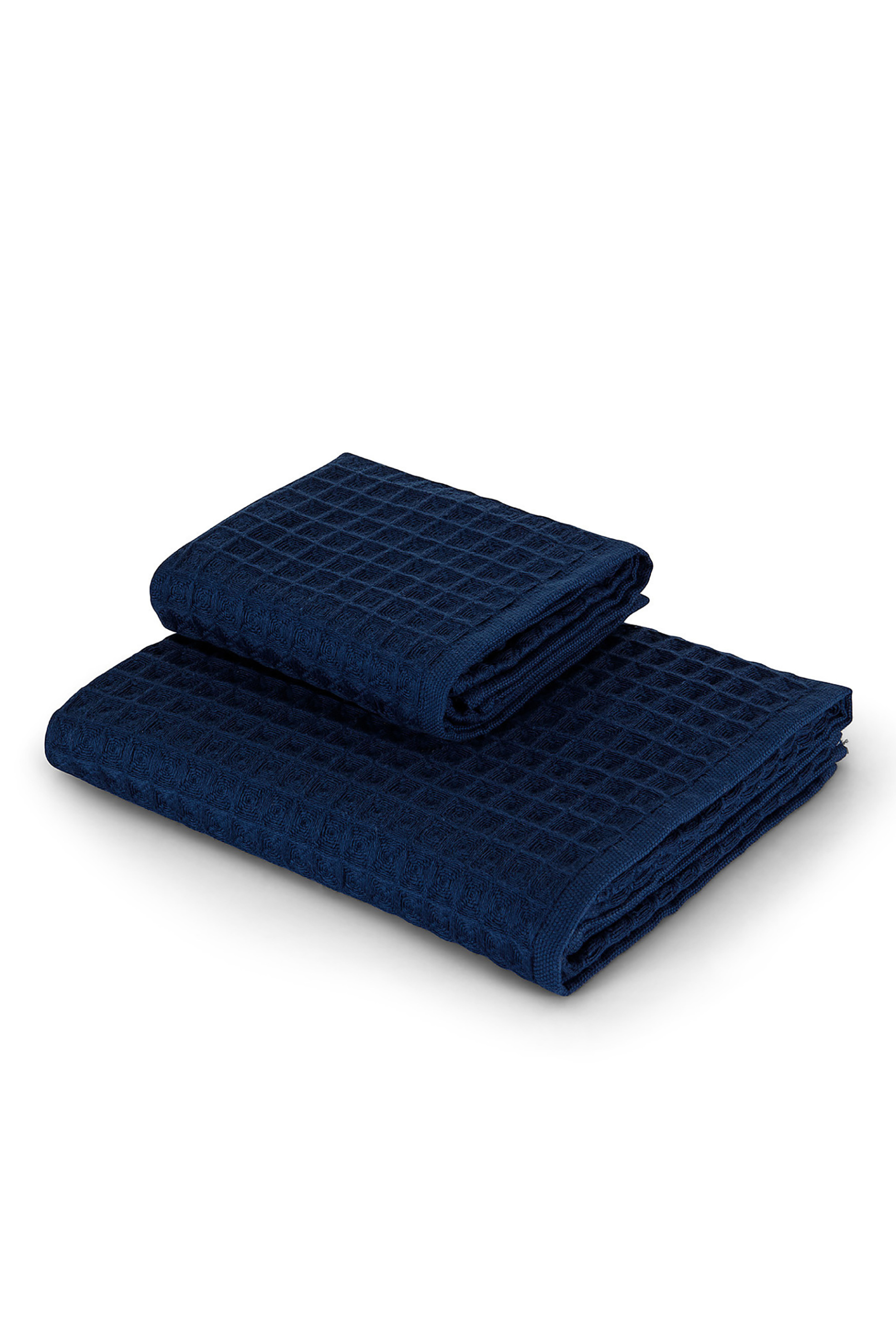 Coincasa σετ πετσέτες μπάνιου με ανάγλυφο σχέδιο (2 τεμάχια) - 007262041 Μπλε Σκούρο φωτογραφία