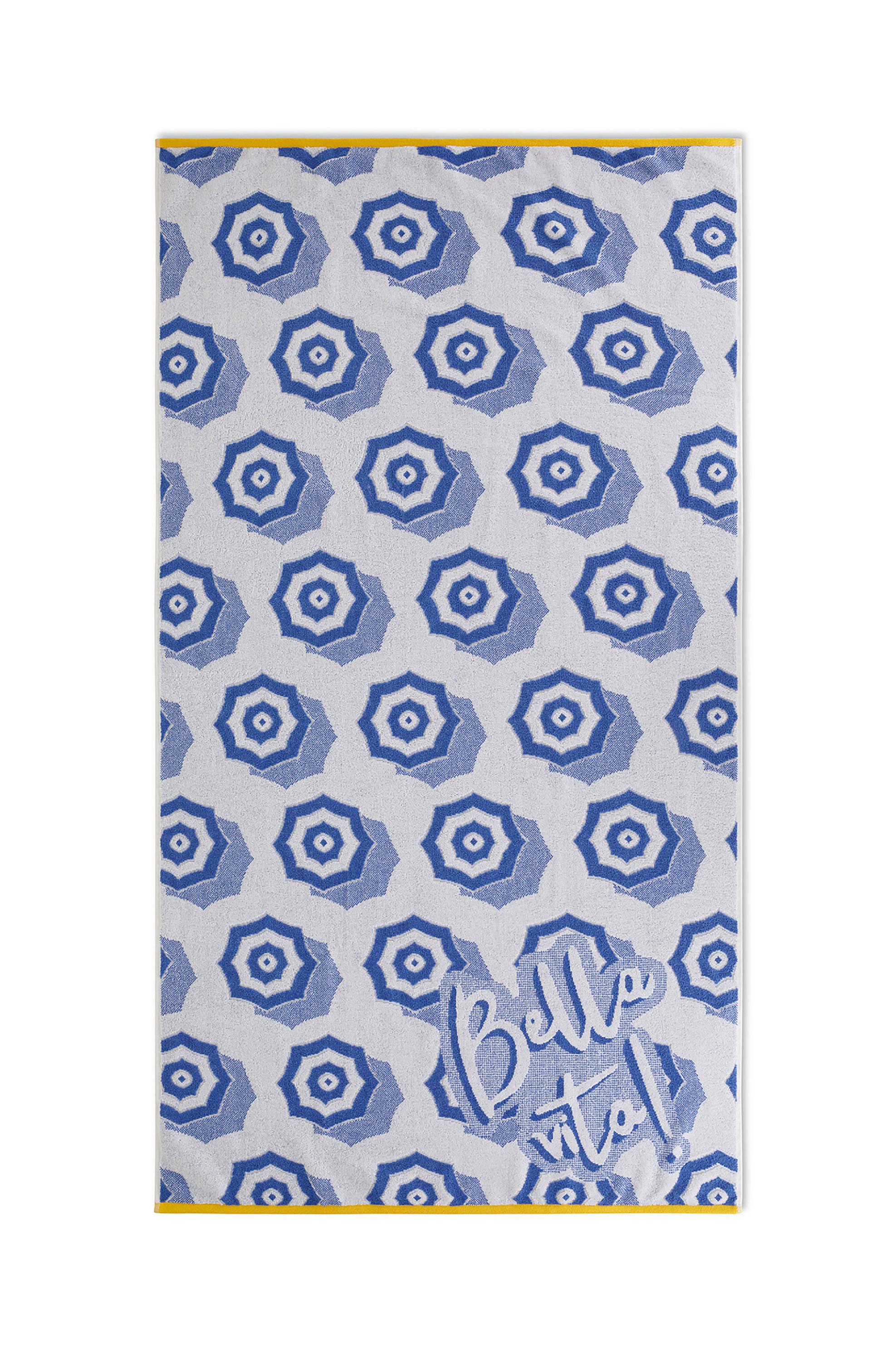 Γυναίκα > ΡΟΥΧΑ > Μαγιό & Αξεσουάρ Παραλίας > Πετσέτες Θαλάσσης Coincasa unisex πετσέτα θαλάσσης με all-over print και lettering 90 x 170 cm - 007257835 Μπλε