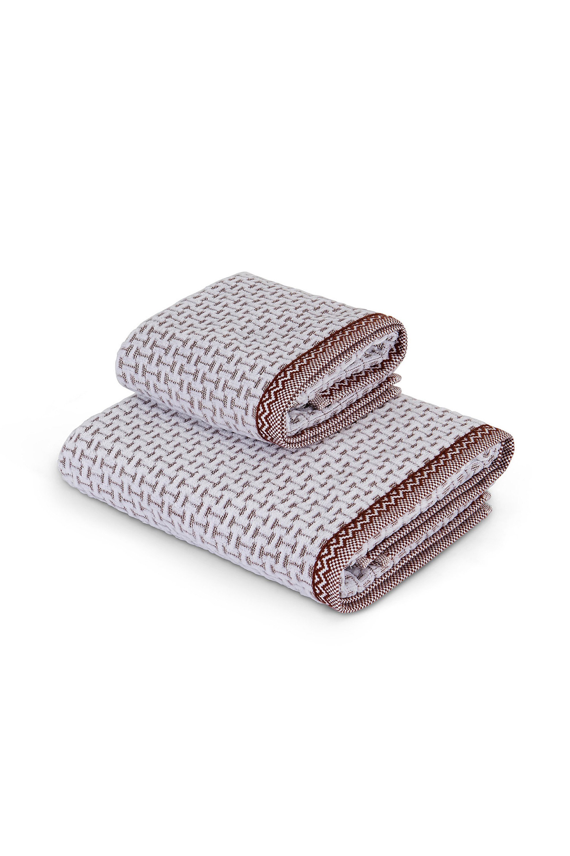 Coincasa πετσέτα προσώπου με υφαντό μοτίβο 100 x 60 cm - 007272287 Μπορντό