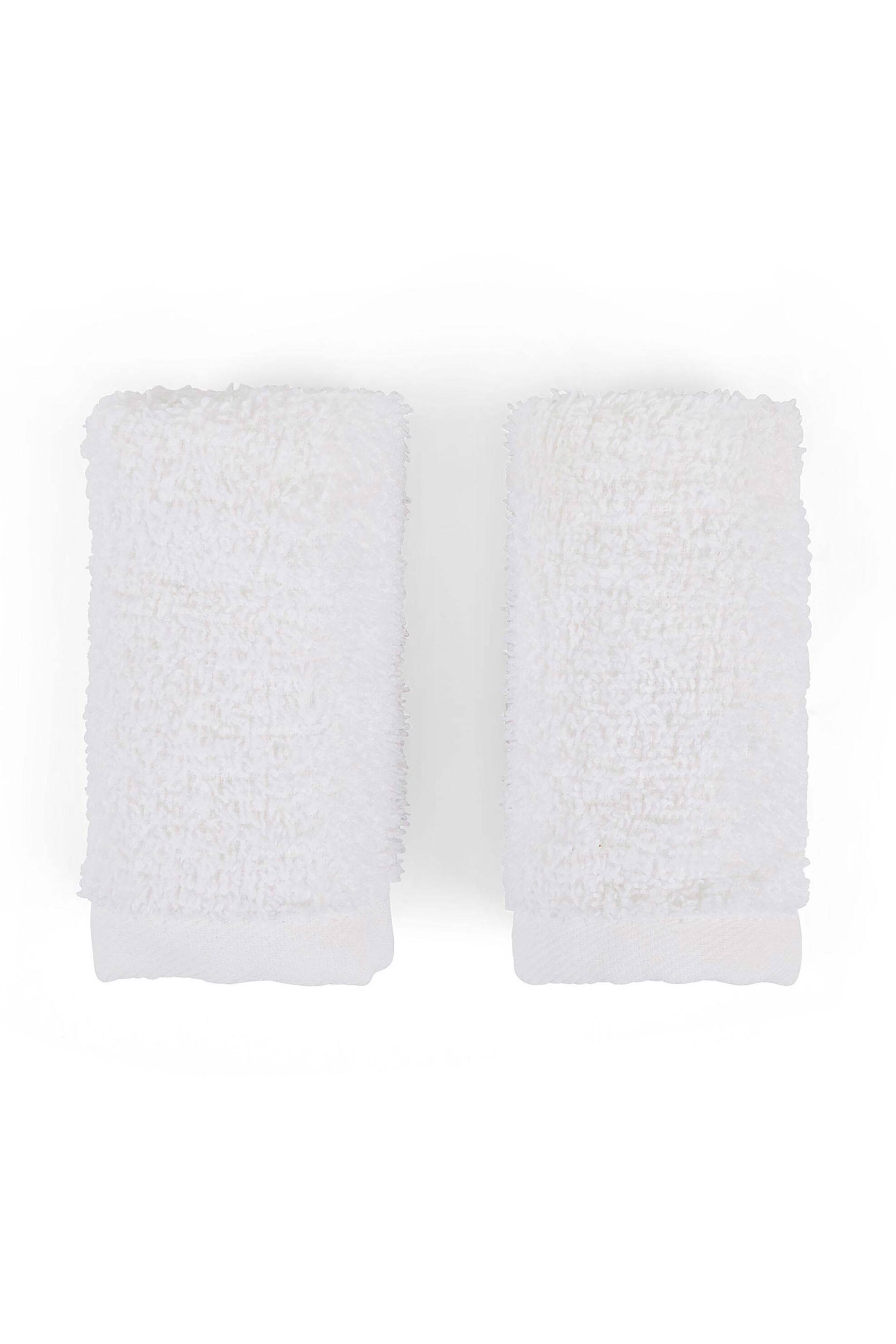 Coincasa σετ βαμβακερές πετσέτες μονόχρωμες 30 x 30 cm - 007358604 Λευκό φωτογραφία