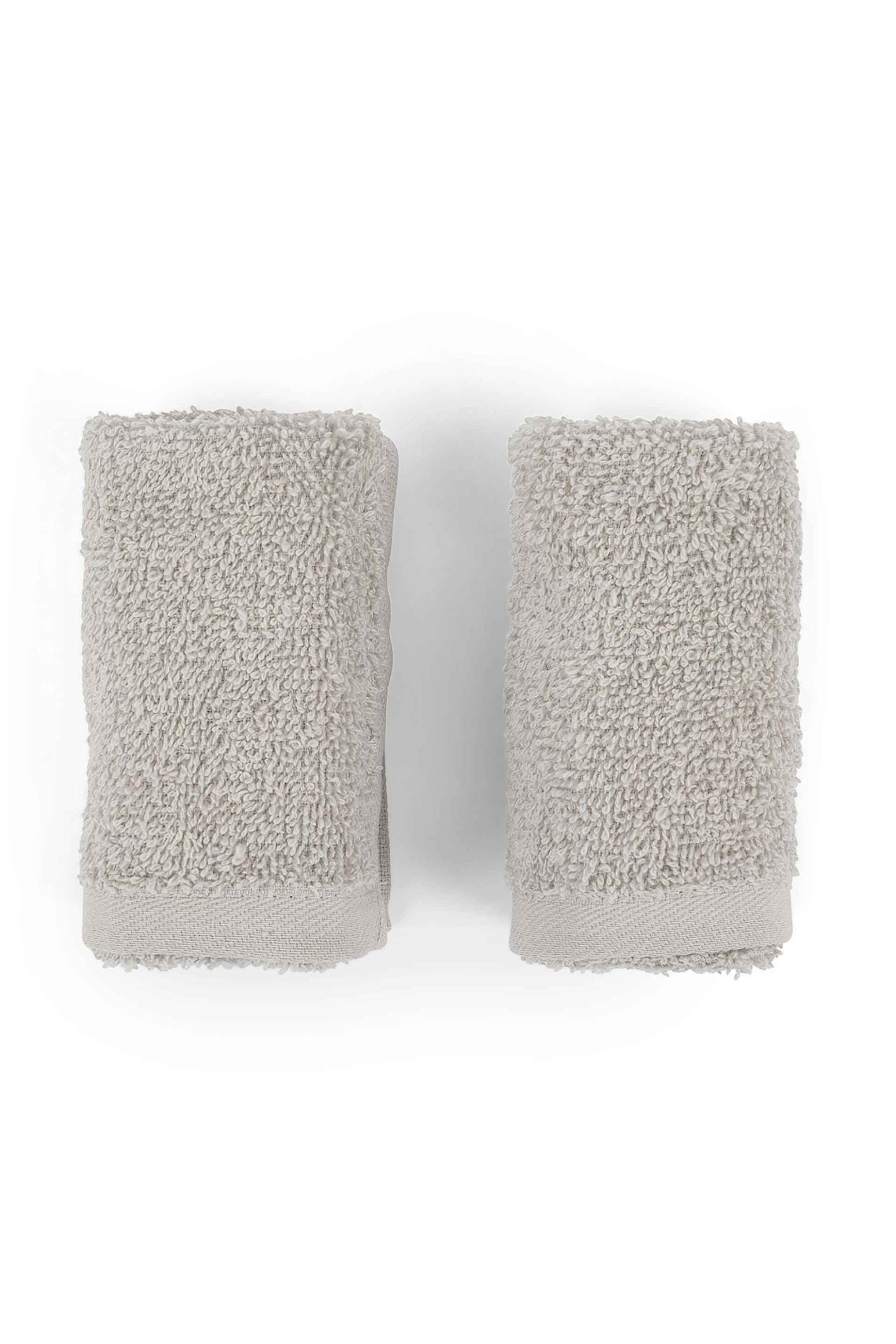 Coincasa σετ βαμβακερές πετσέτες μονόχρωμες με καλάθι αποθήκευσης 30 x 30 cm - 007358605 Γκρι φωτογραφία